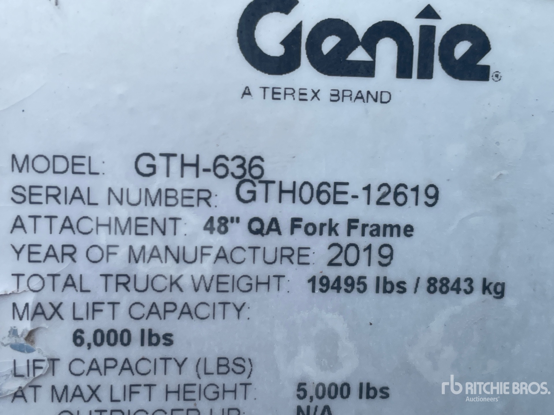 Photo of 2019 Genie GTH-636