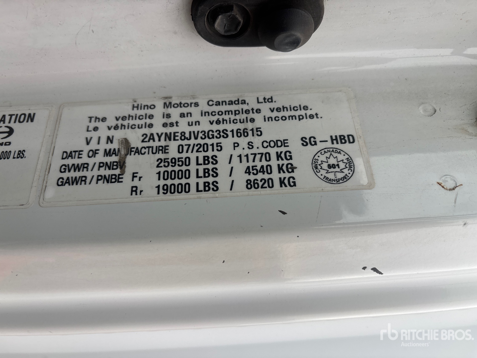 2016 Hino 268