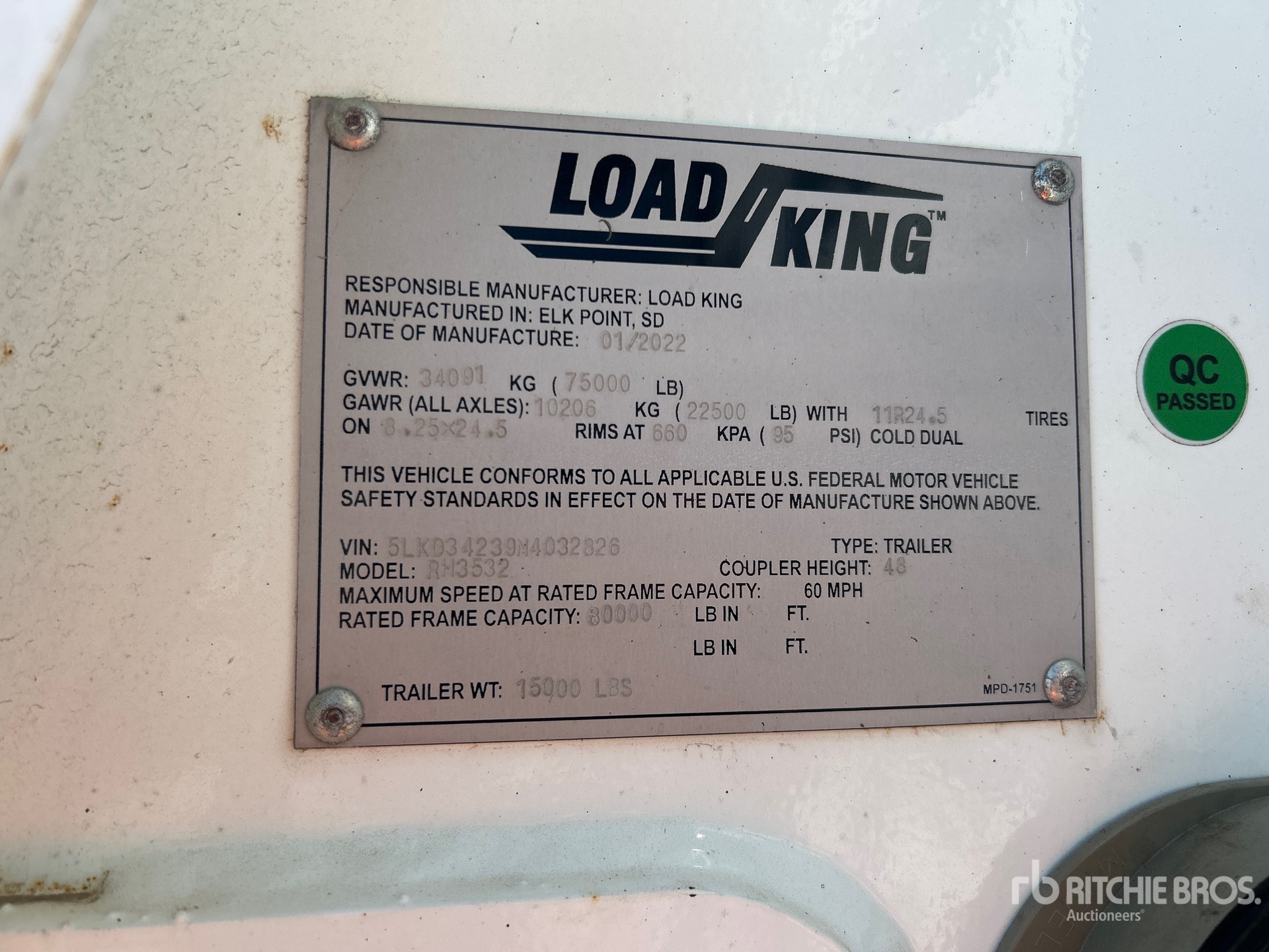 2022 Load King  32 FT T/A