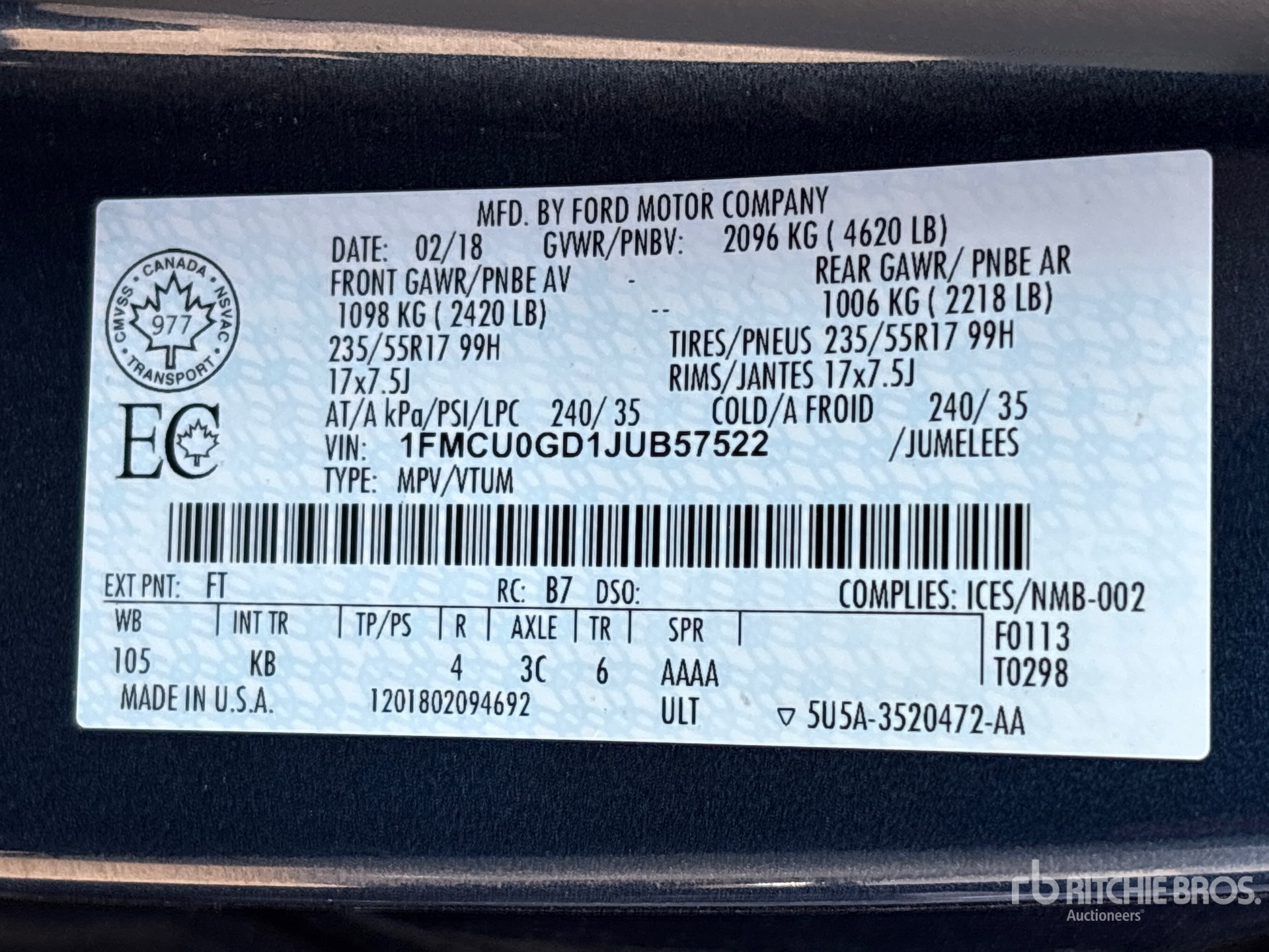 2018 Ford ESCAPE