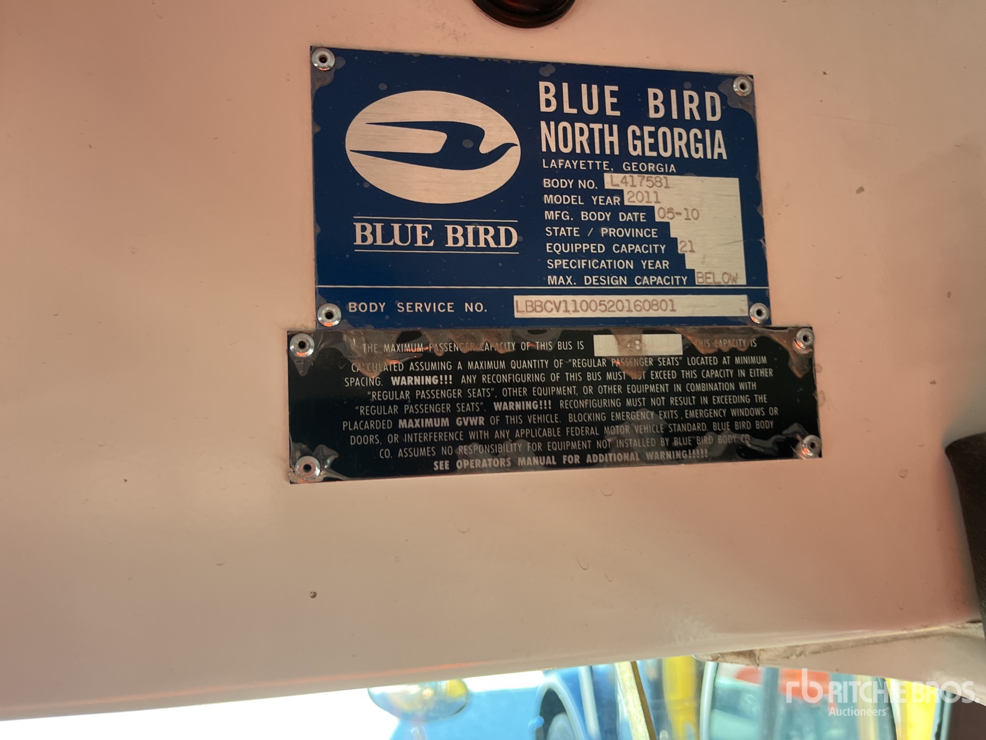 2011 Bluebird 4x2 12-Seat School