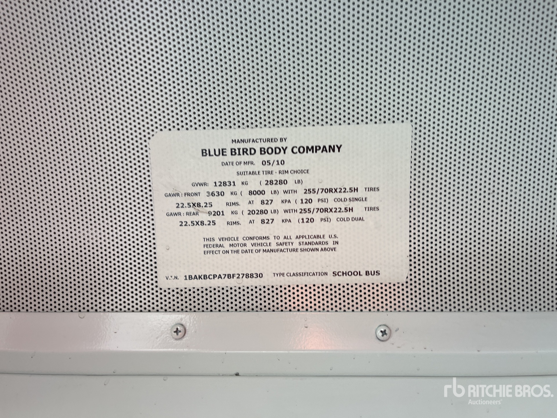2011 Bluebird 4x2 12-Seat School