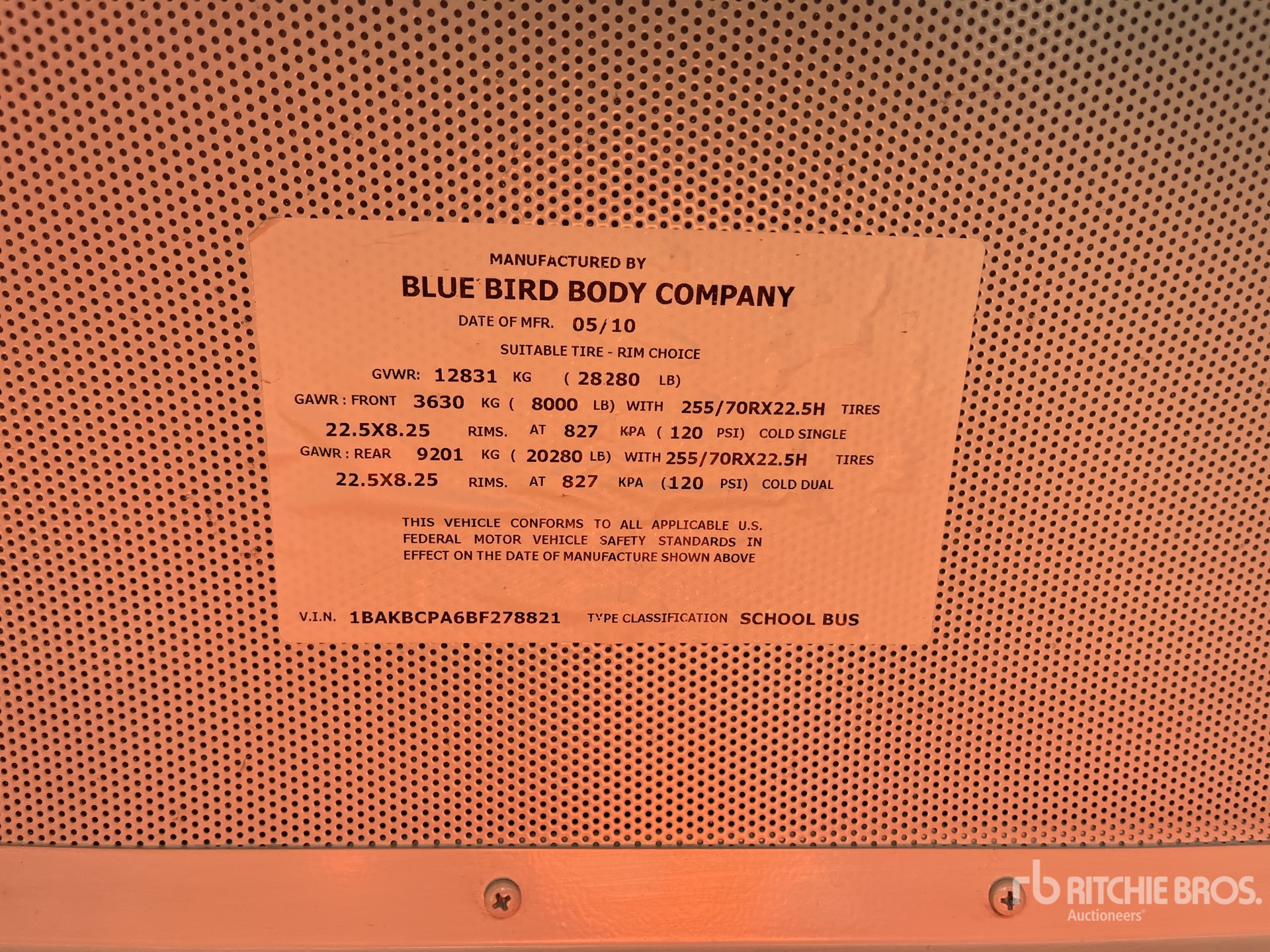 2011 Bluebird 4x2 12-Seat School