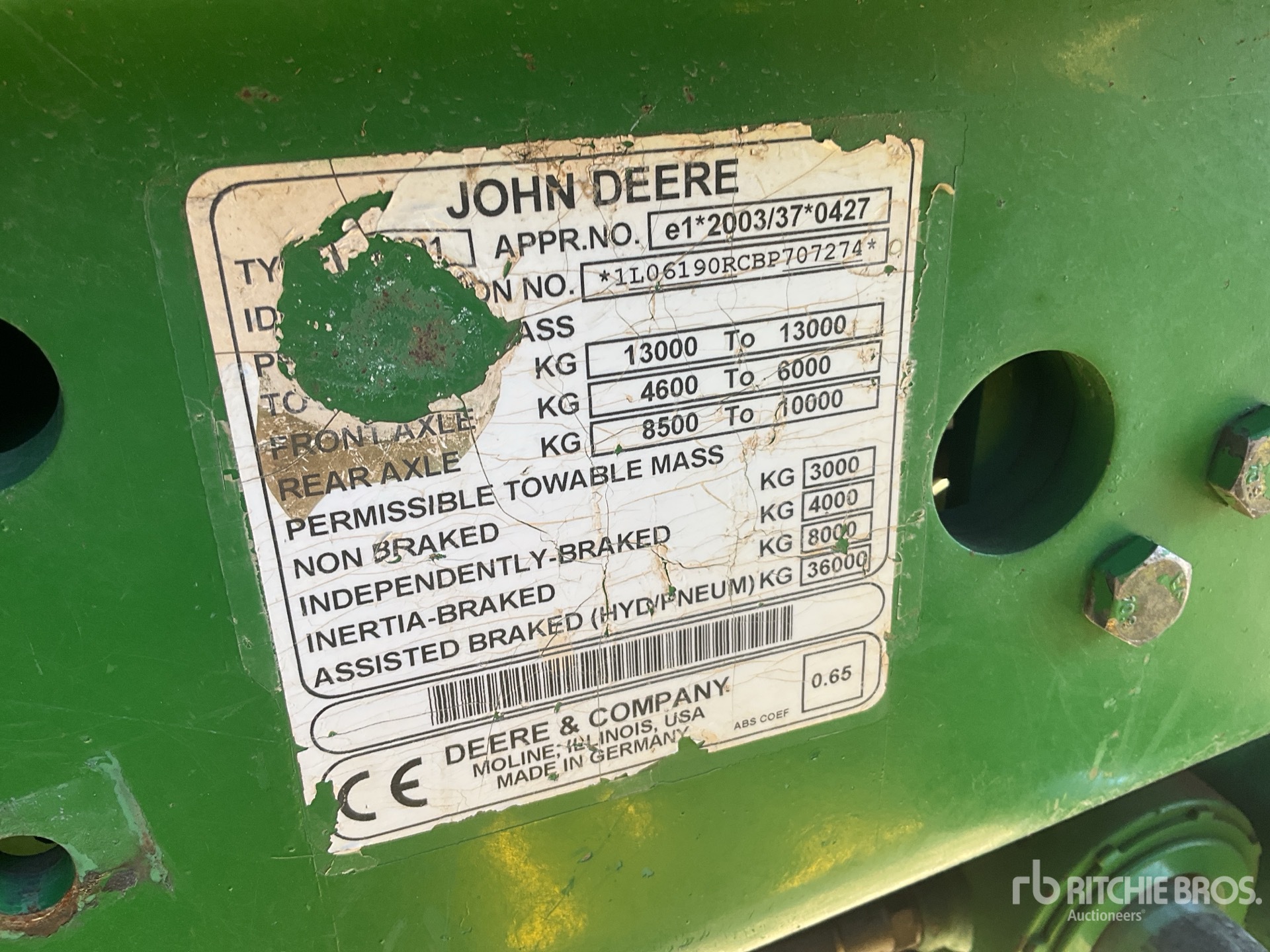 2012 John Deere 6190R
