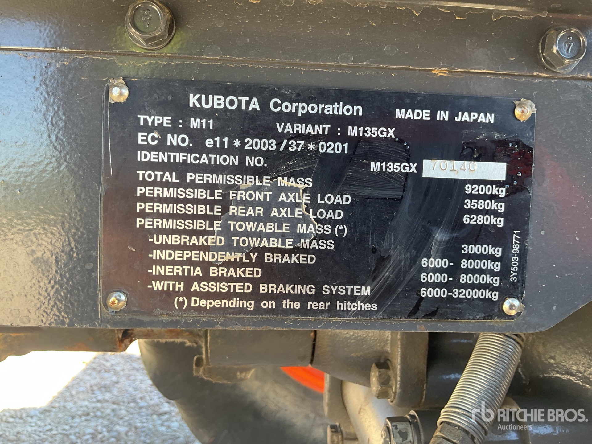 2014 Kubota M135GX
