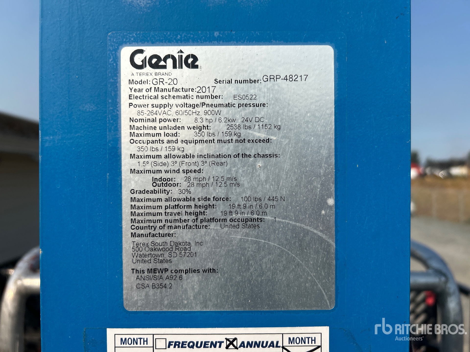 2017 Genie GR-20
