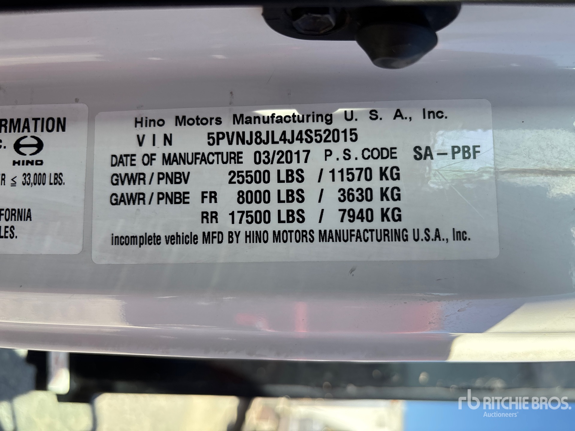 2018 Hino 268