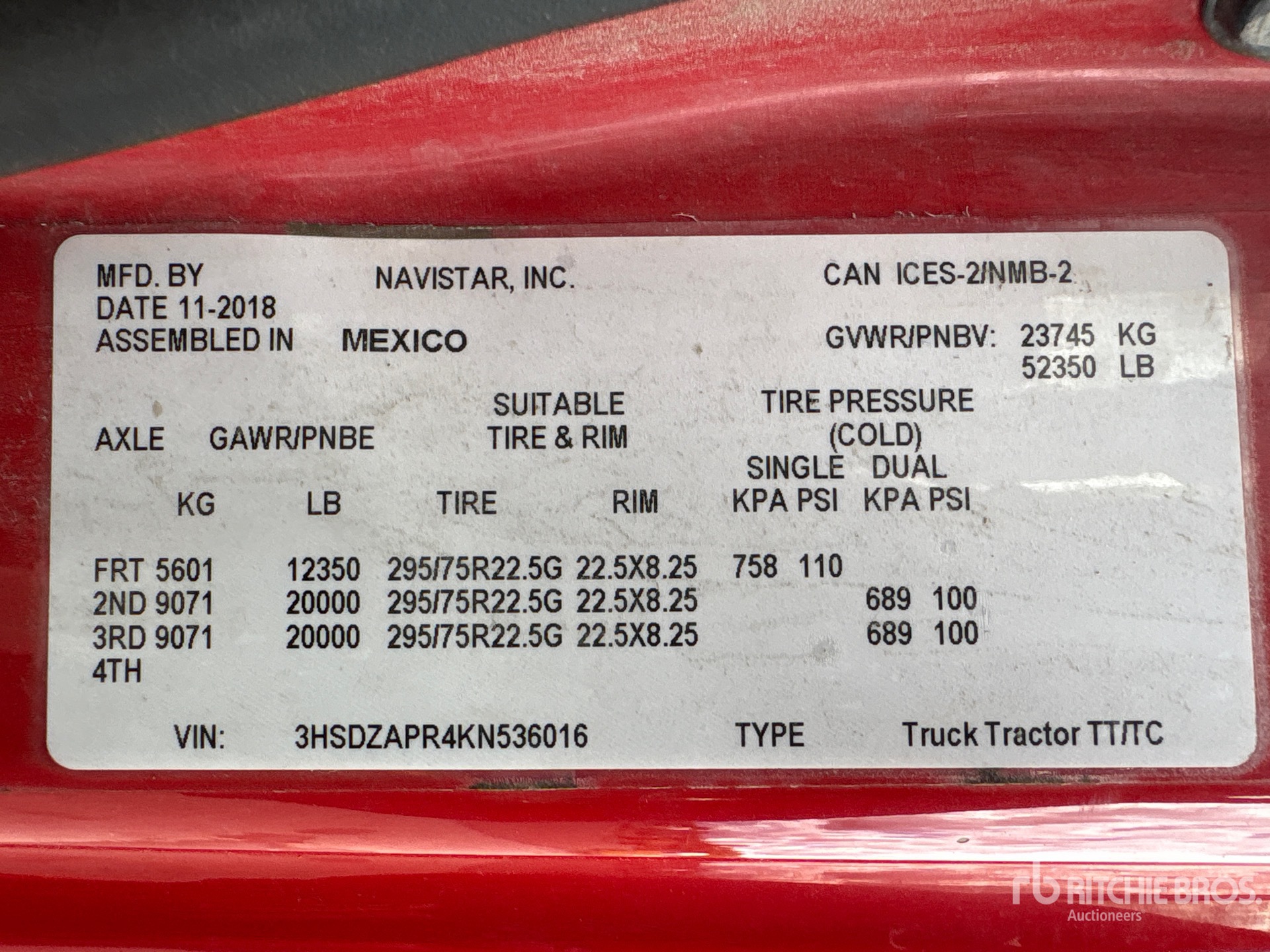 2019 International LT625