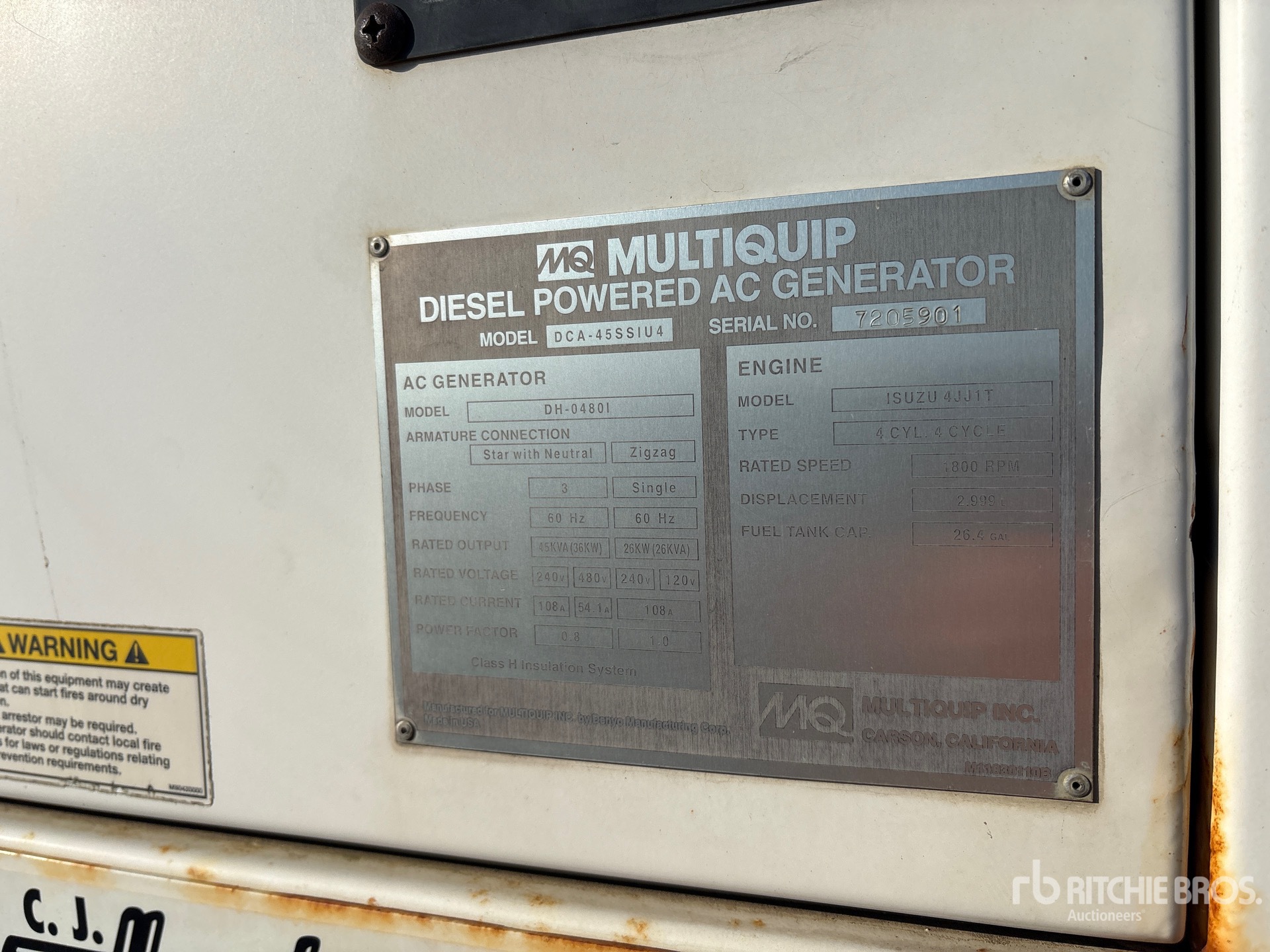 2012 Multiquip DCA-45SSIU4