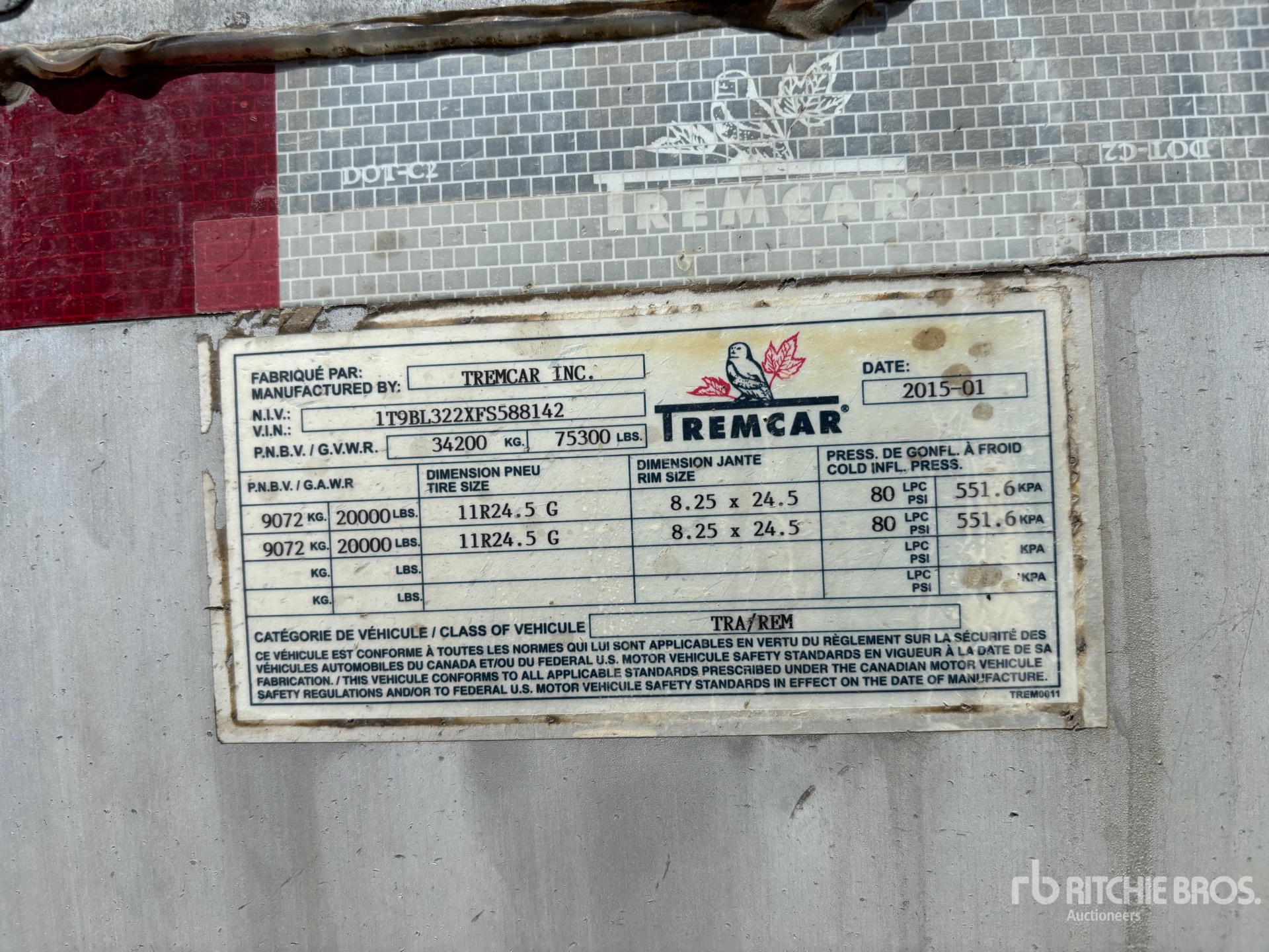 2015 Tremcar 28378 L SUPER B-TRAIN PUP