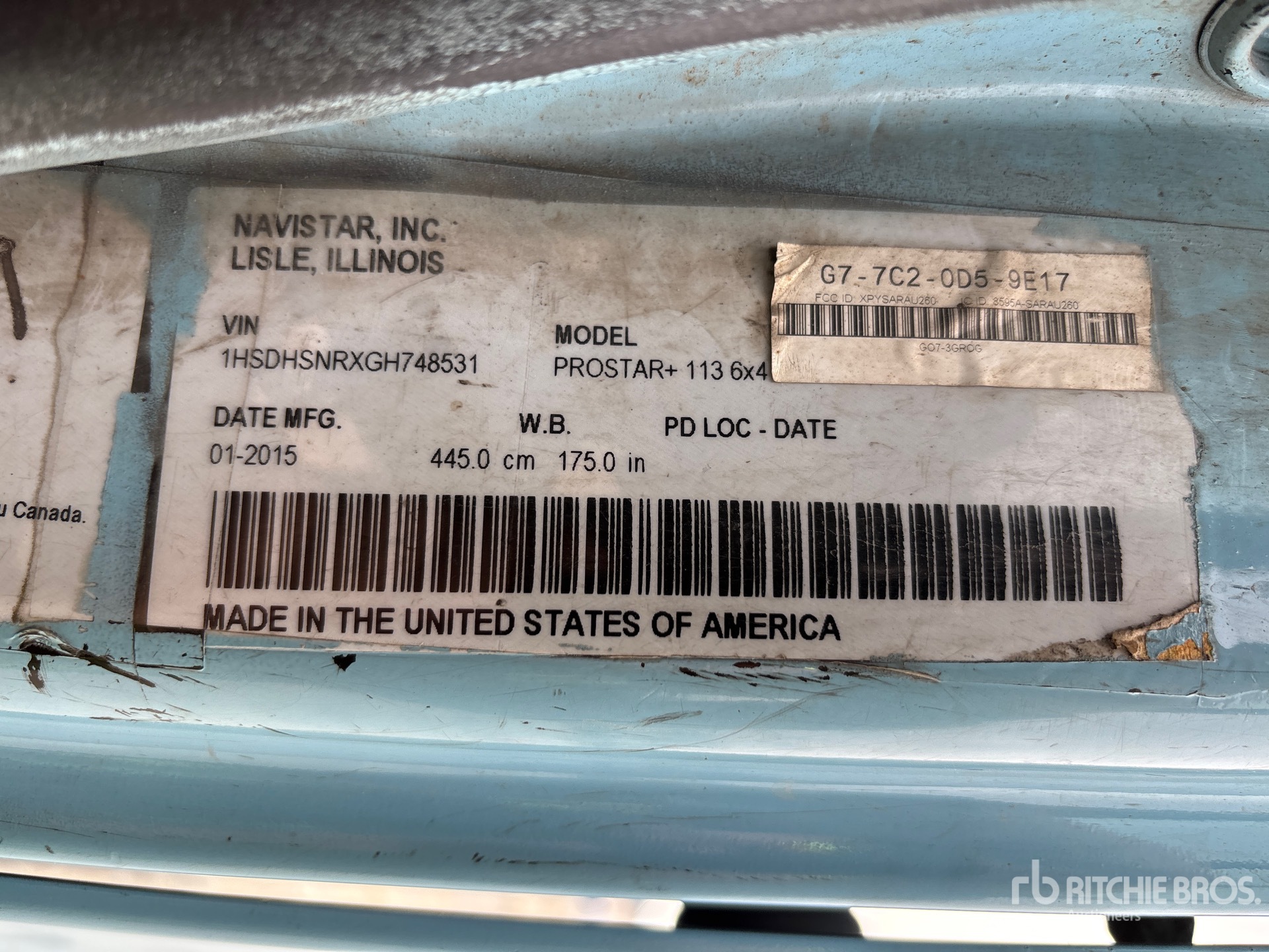 2016 International PROSTAR+ 113