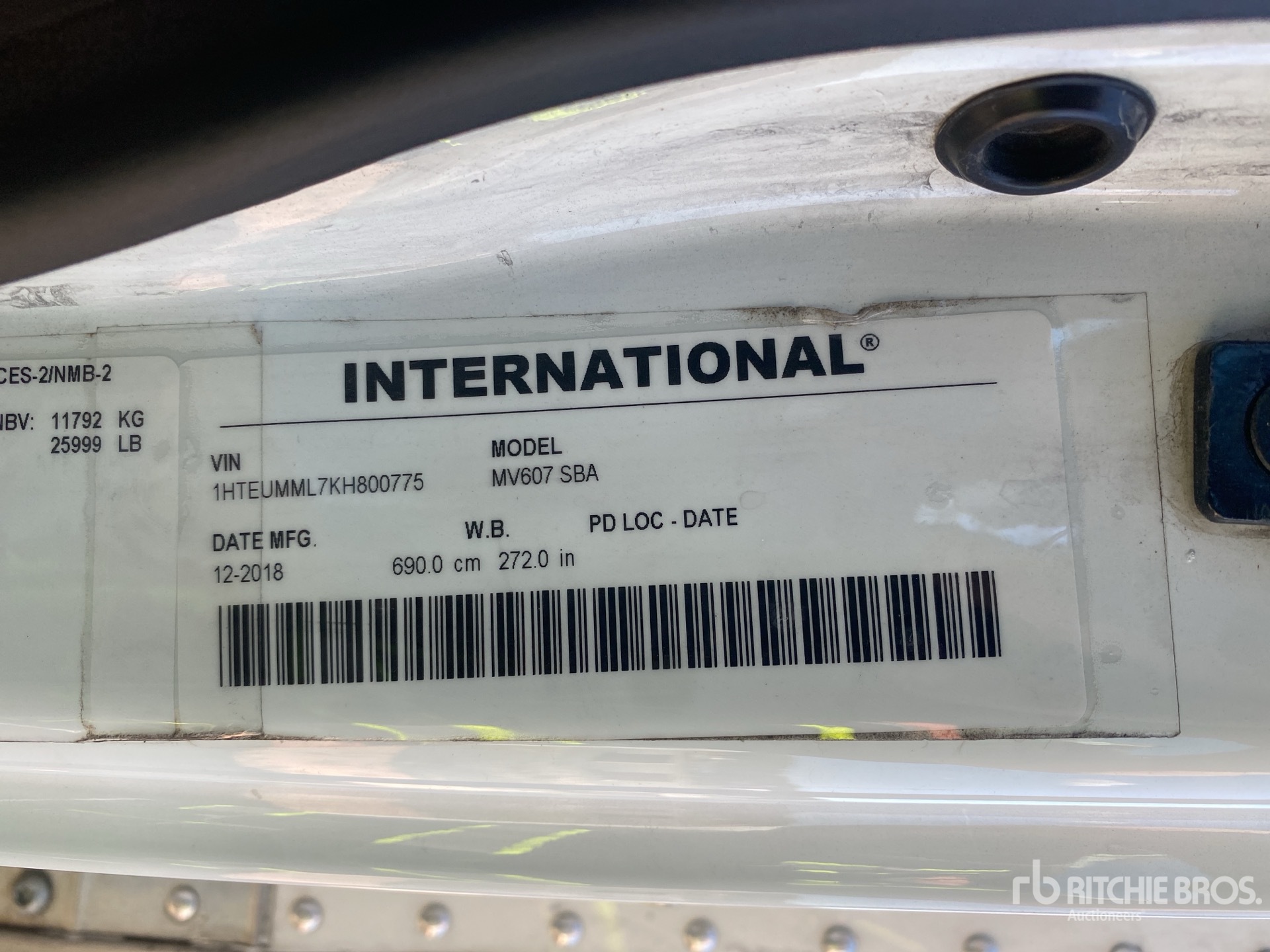 2019 International MV607