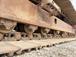 Undercarriage with Left Track Rollers