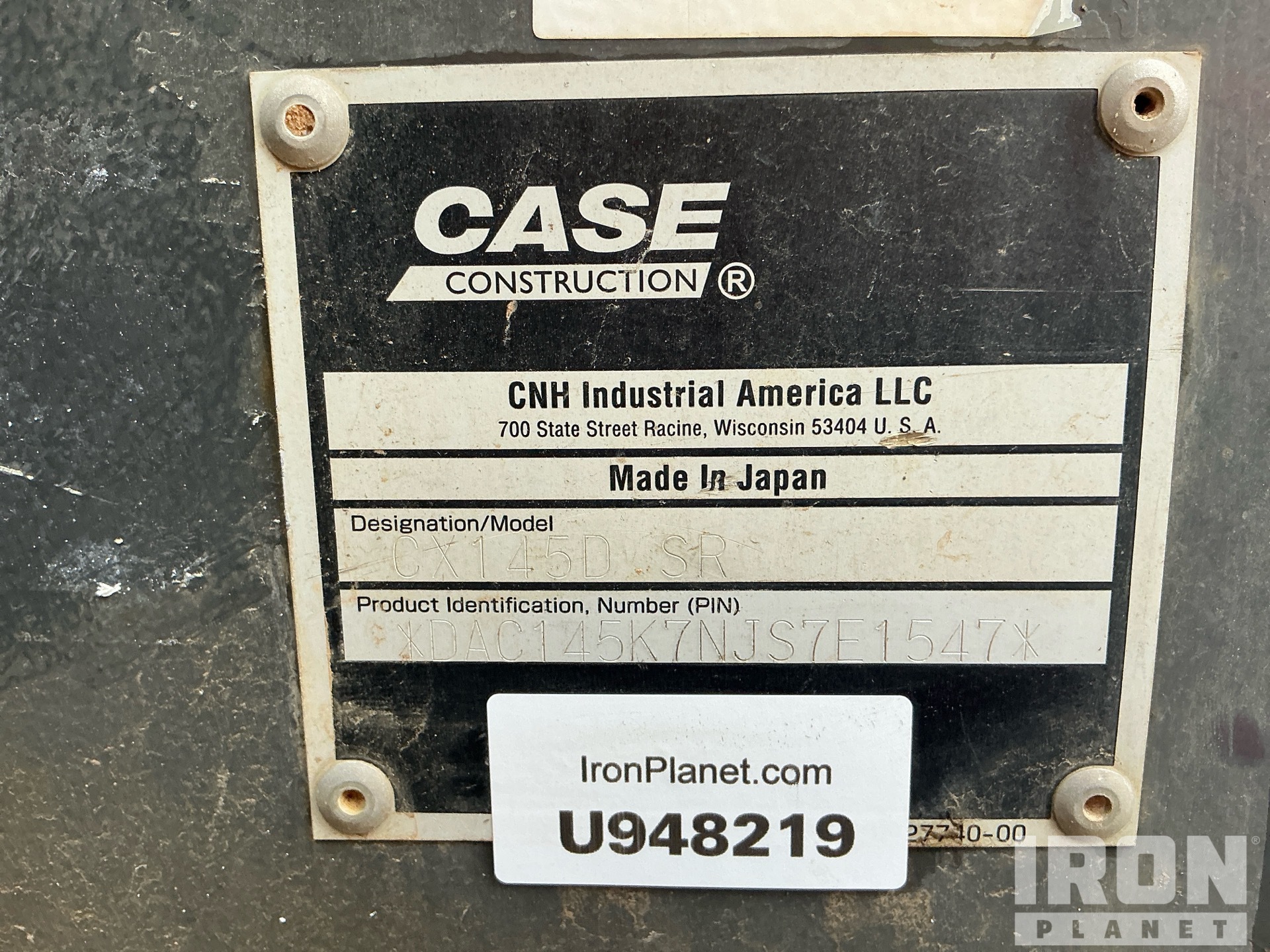 2018 Case CX145D SR