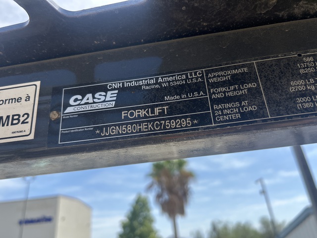 2019 Case 588H Rough Terrain Forklift 2019 Case 588H Rough Terrain Forklift