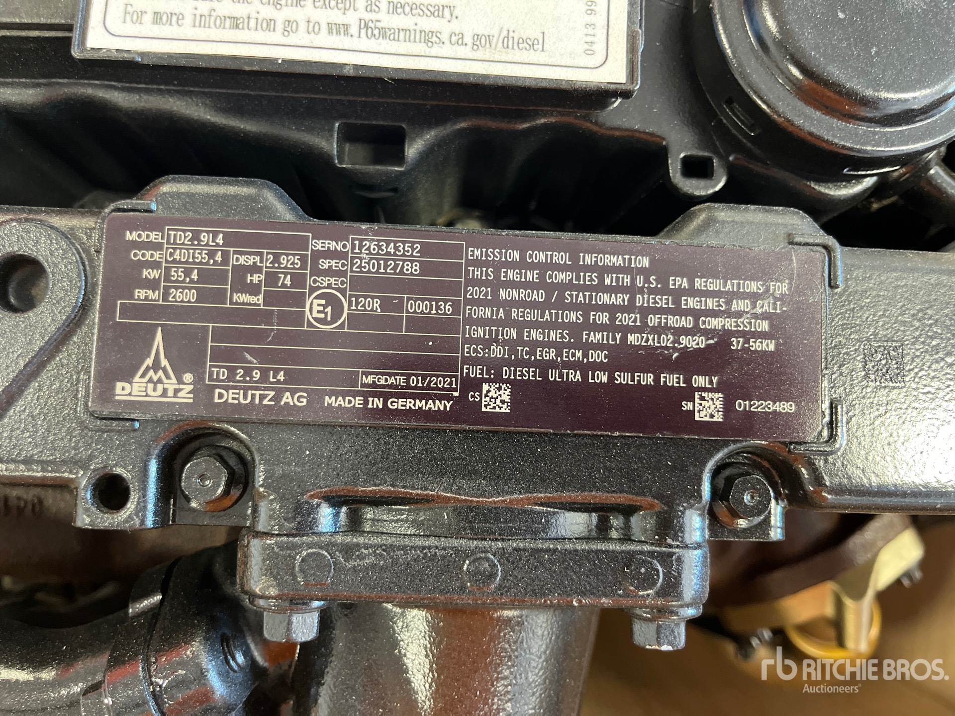 2021 Deutz TD2.9L4