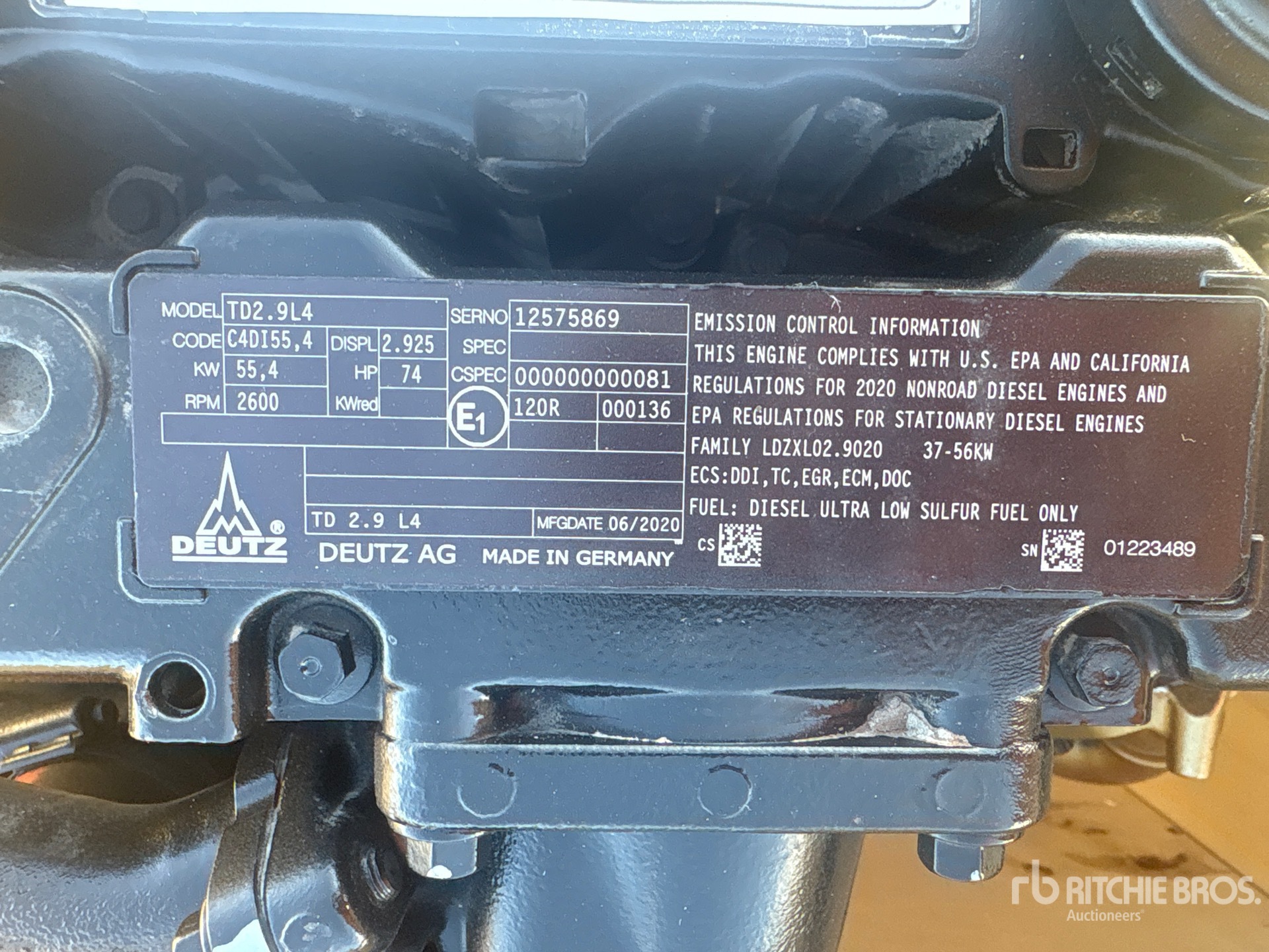 2020 Deutz TD2.9L4