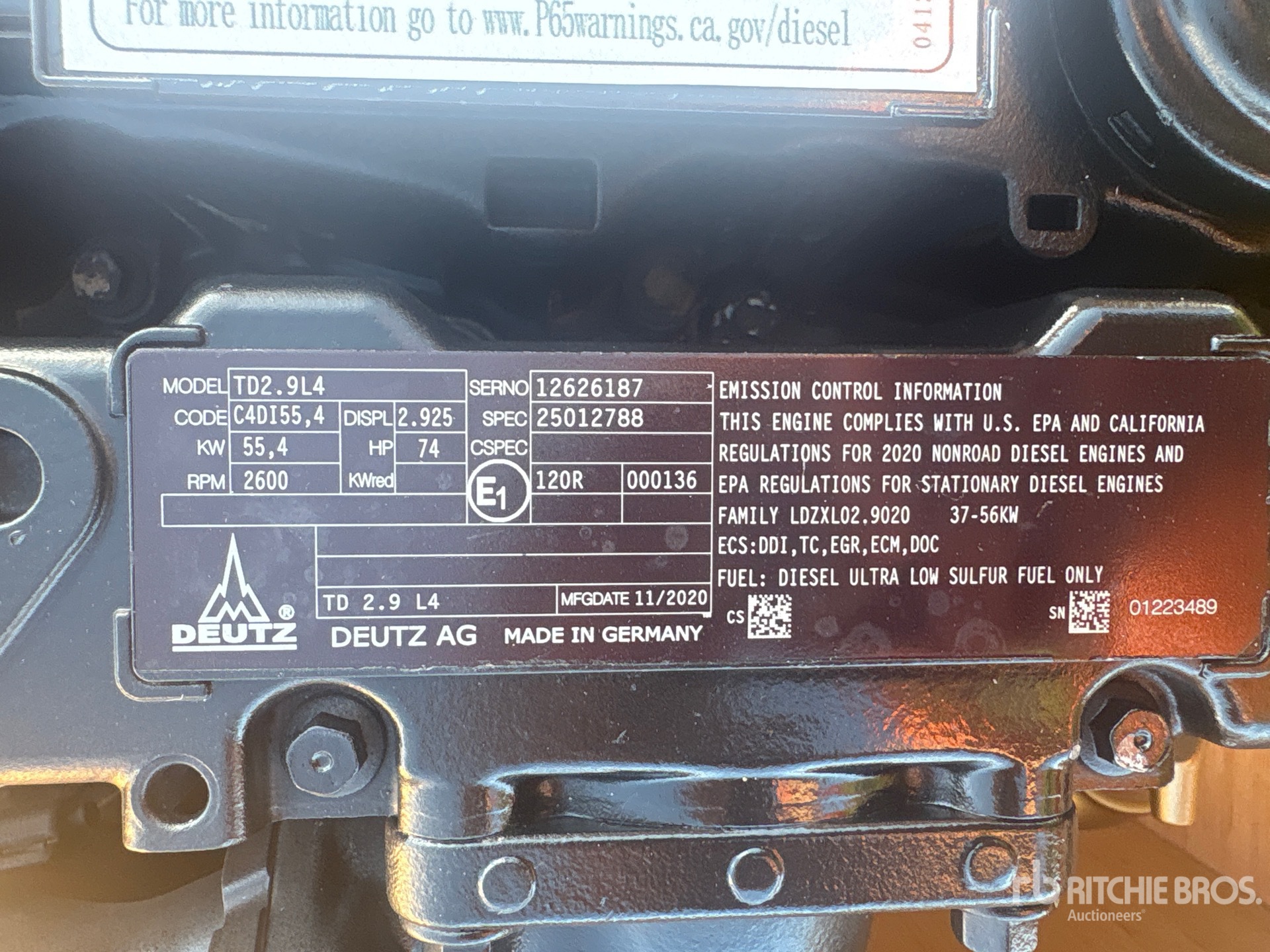 2021 Deutz TD2.9L4