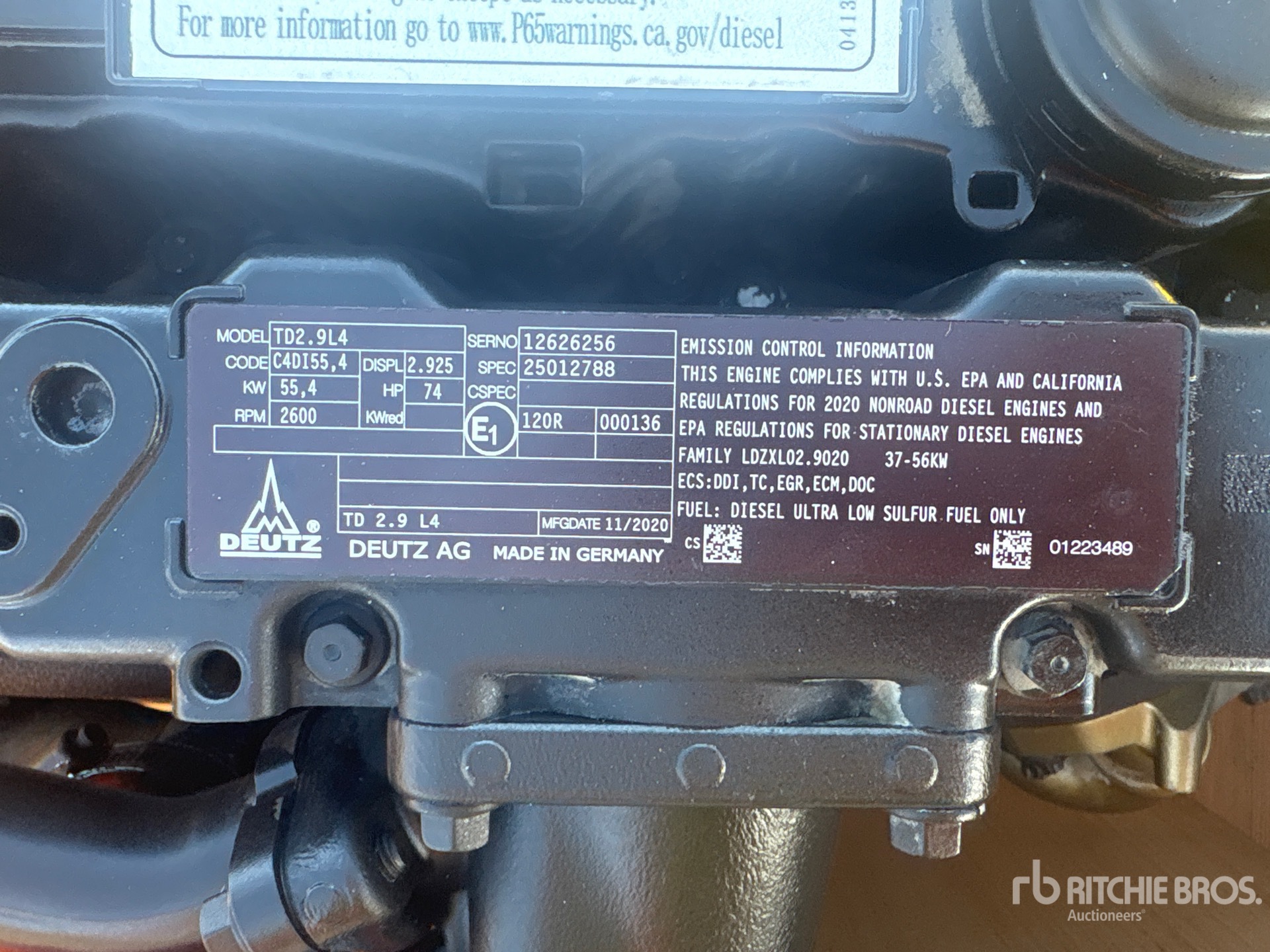 2020 Deutz TD2.9L4