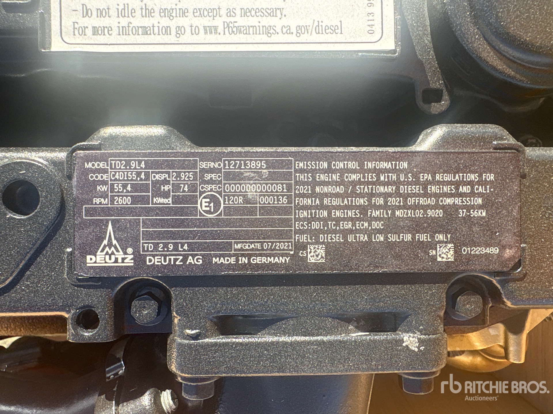 2021 Deutz TD2.9L4