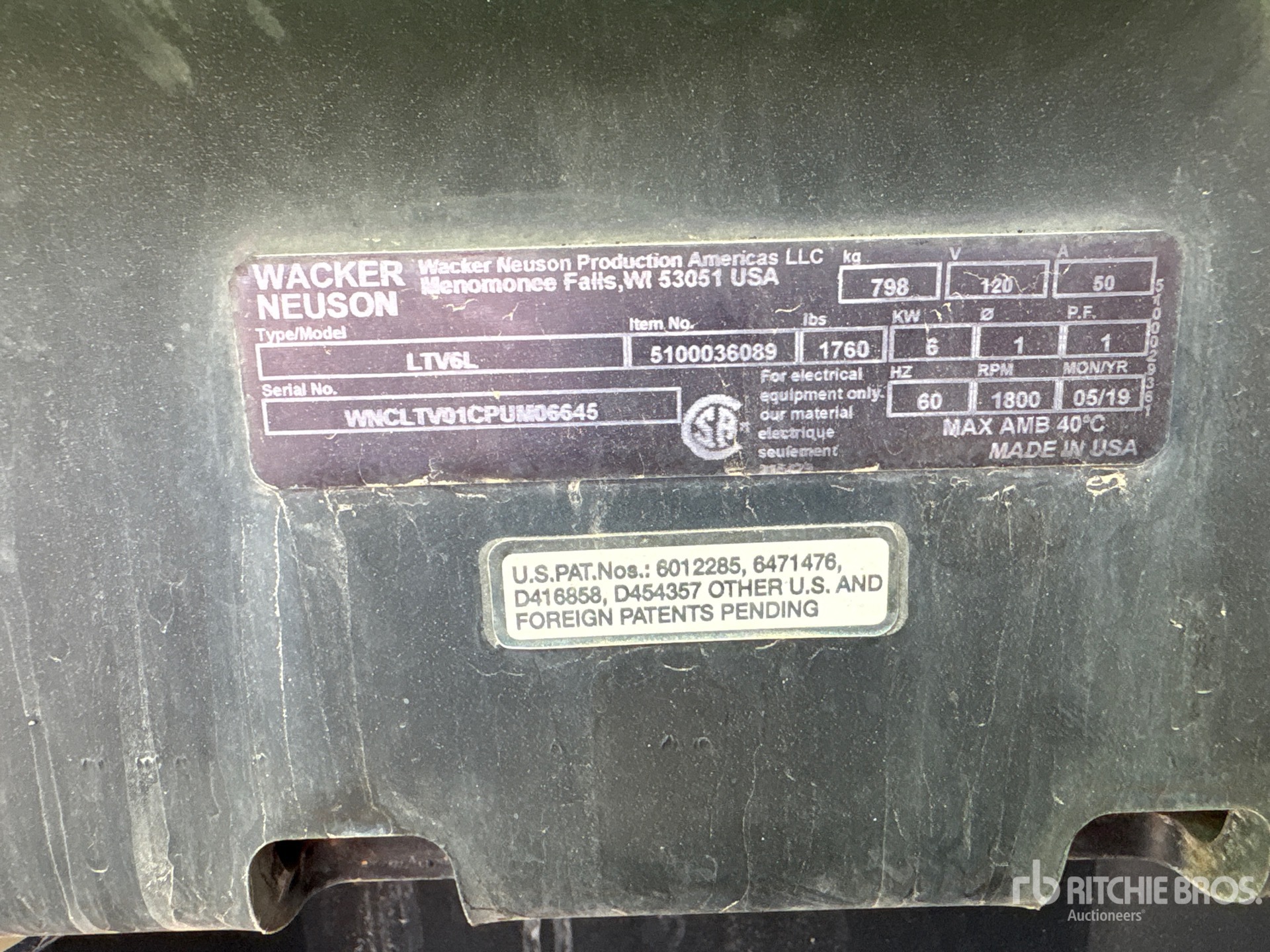 2019 Wacker Neuson LTV6L
