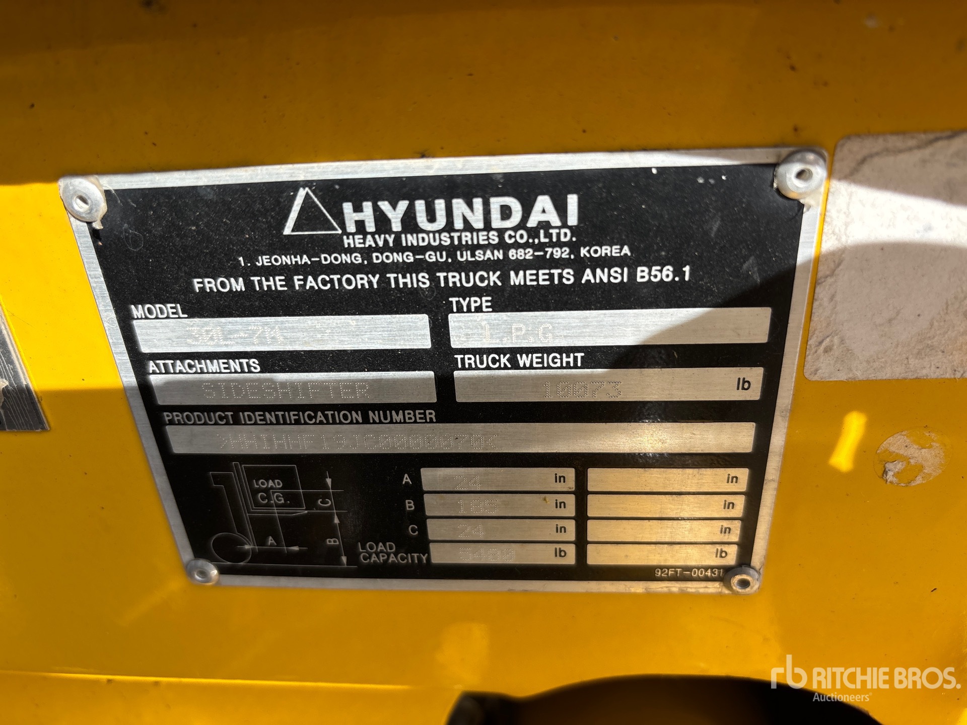 2011 Hyundai 30L-7M
