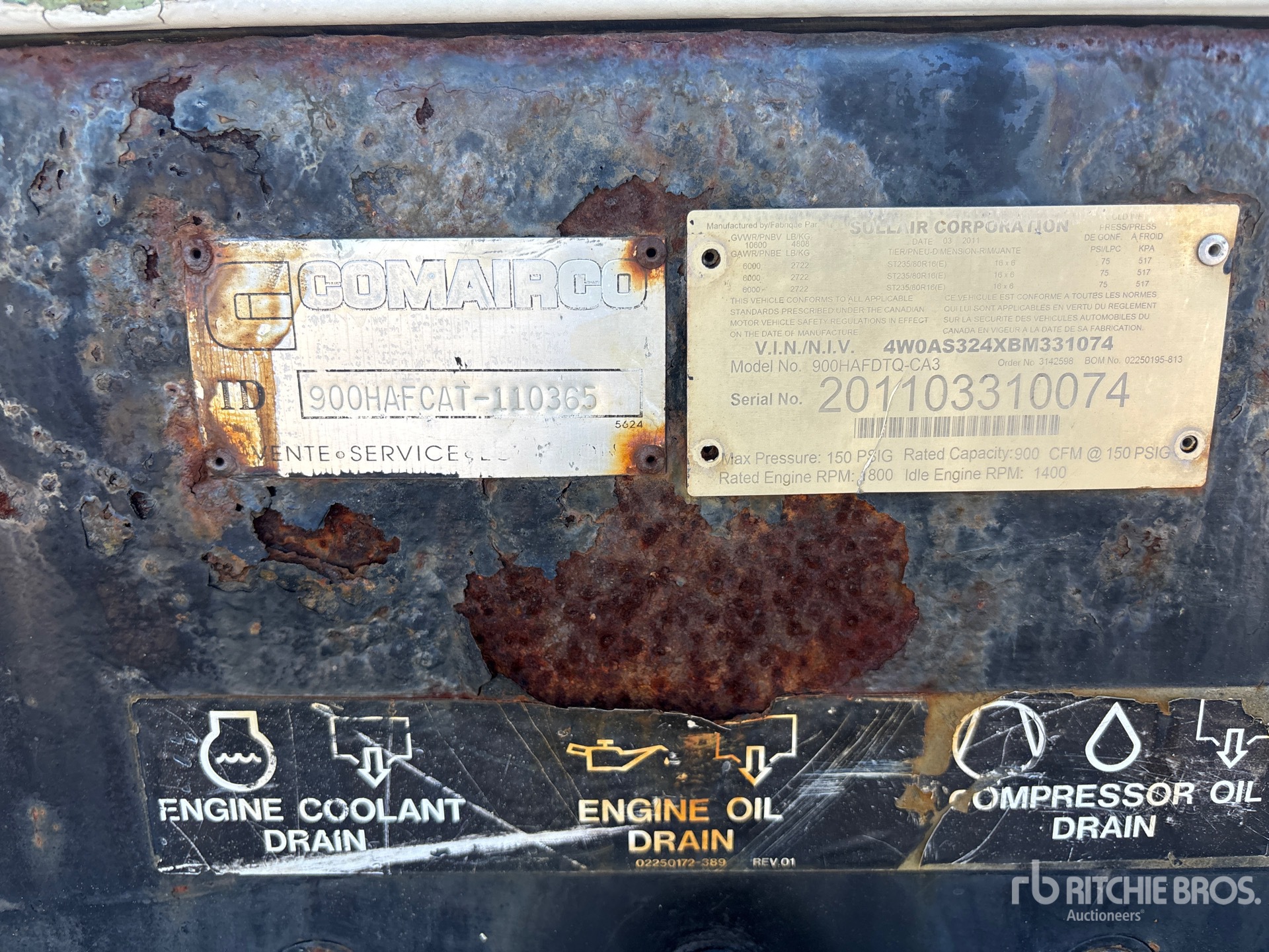 2011 Sullair 900HAFDTQ-CA3