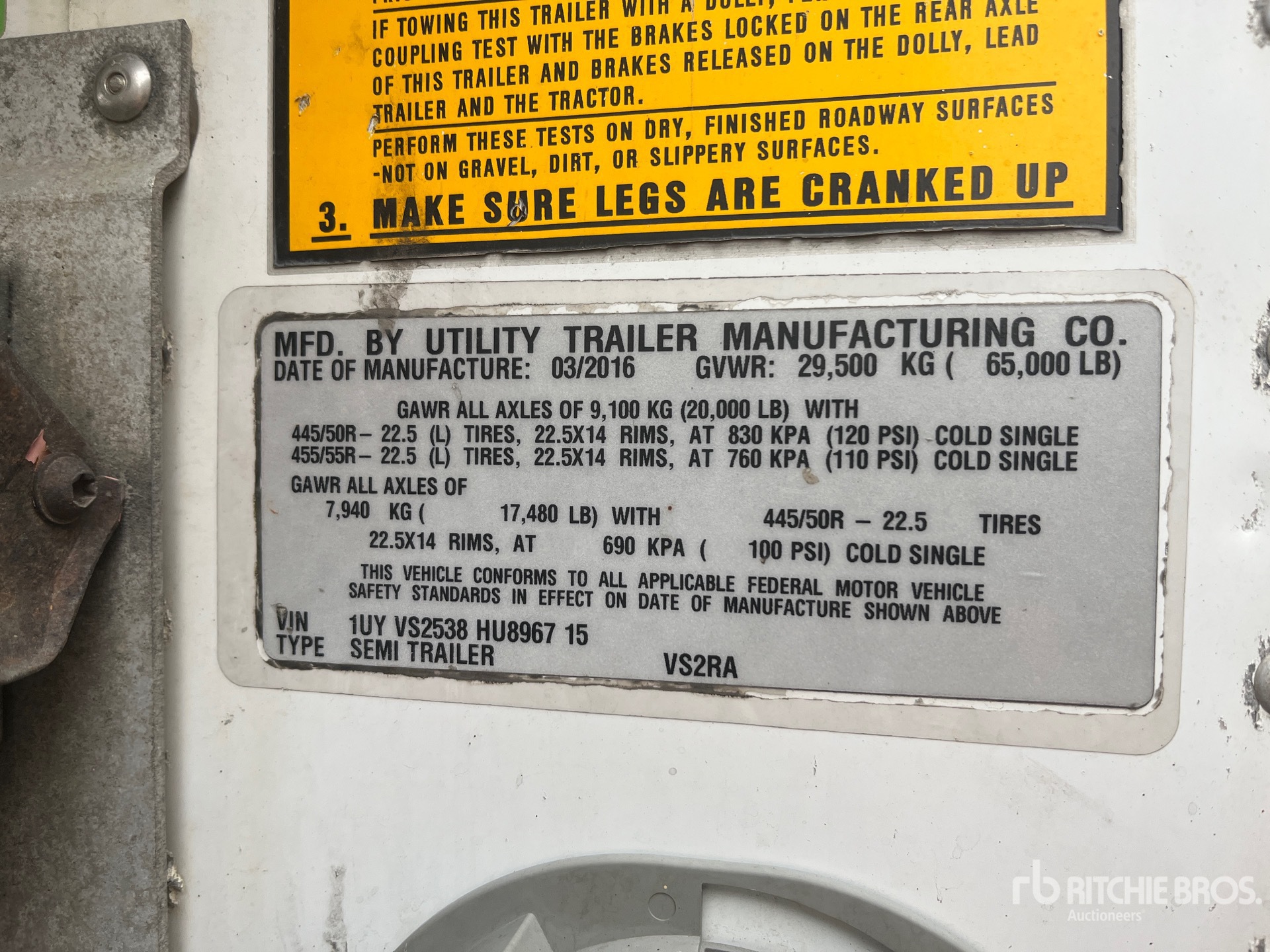 2017 Utility VS2RA