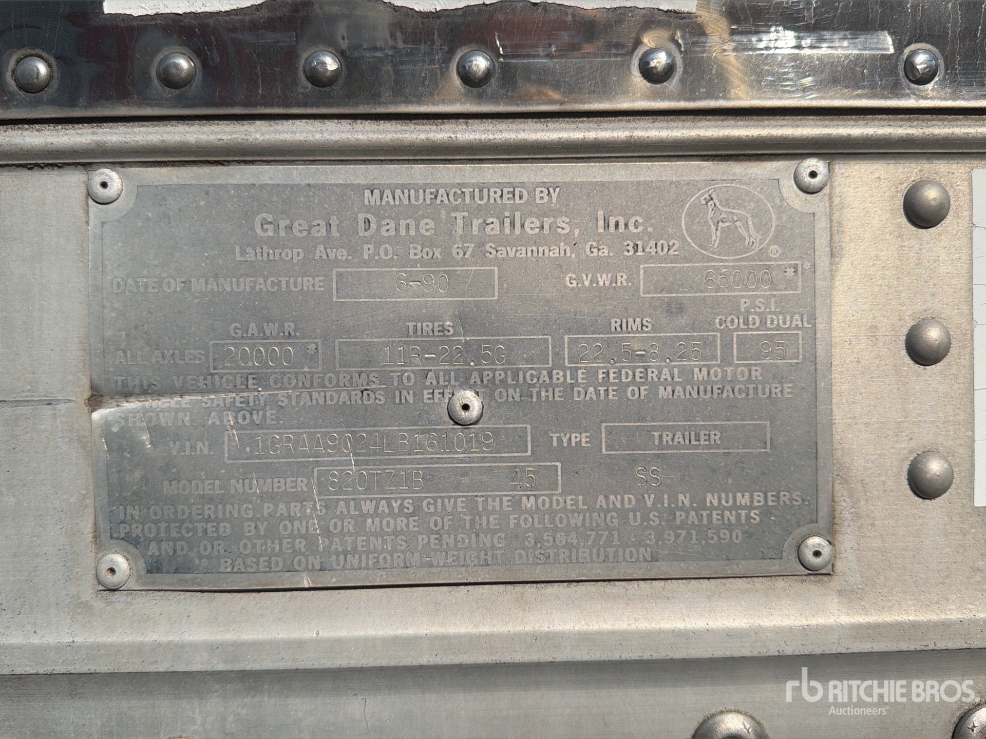 1990 Great Dane 45 FT X 96 IN T/A