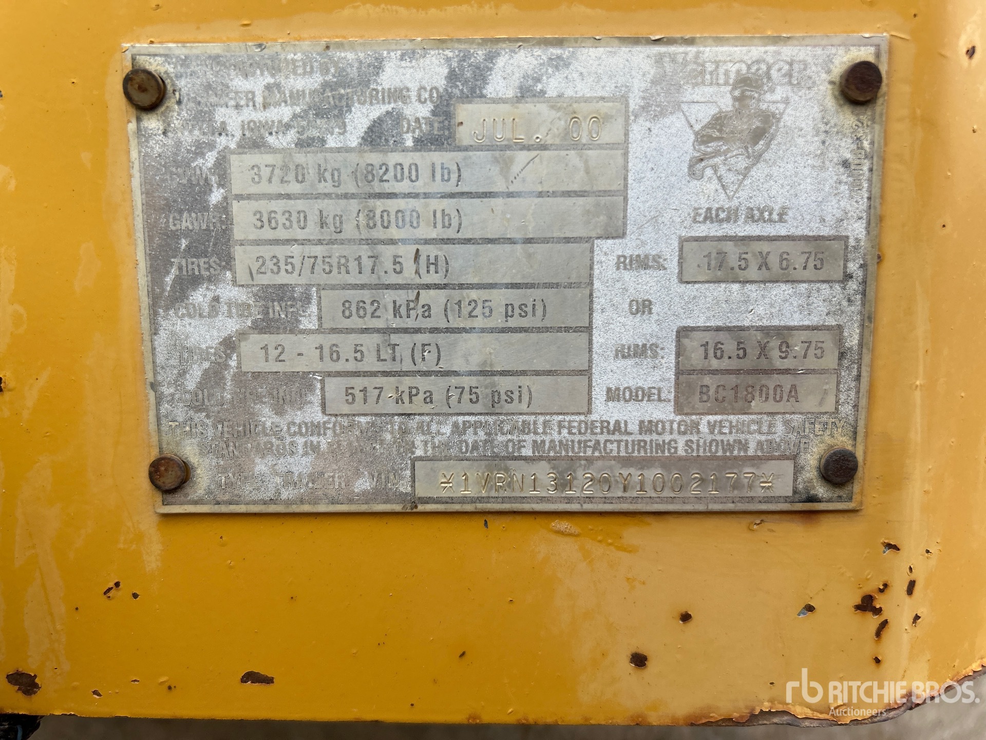 2000 Vermeer BC1800A