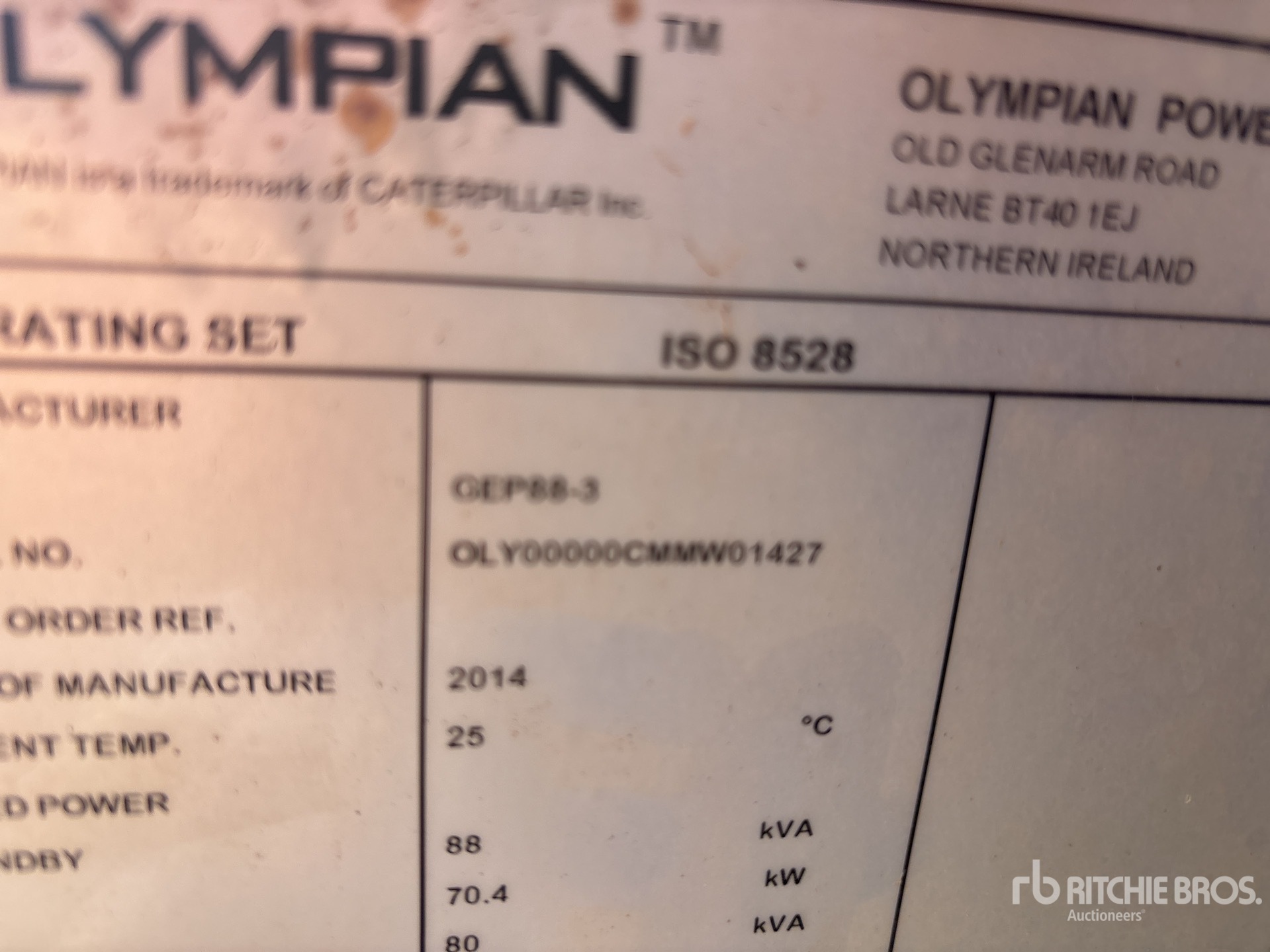 2014 Olympian GEP88-3