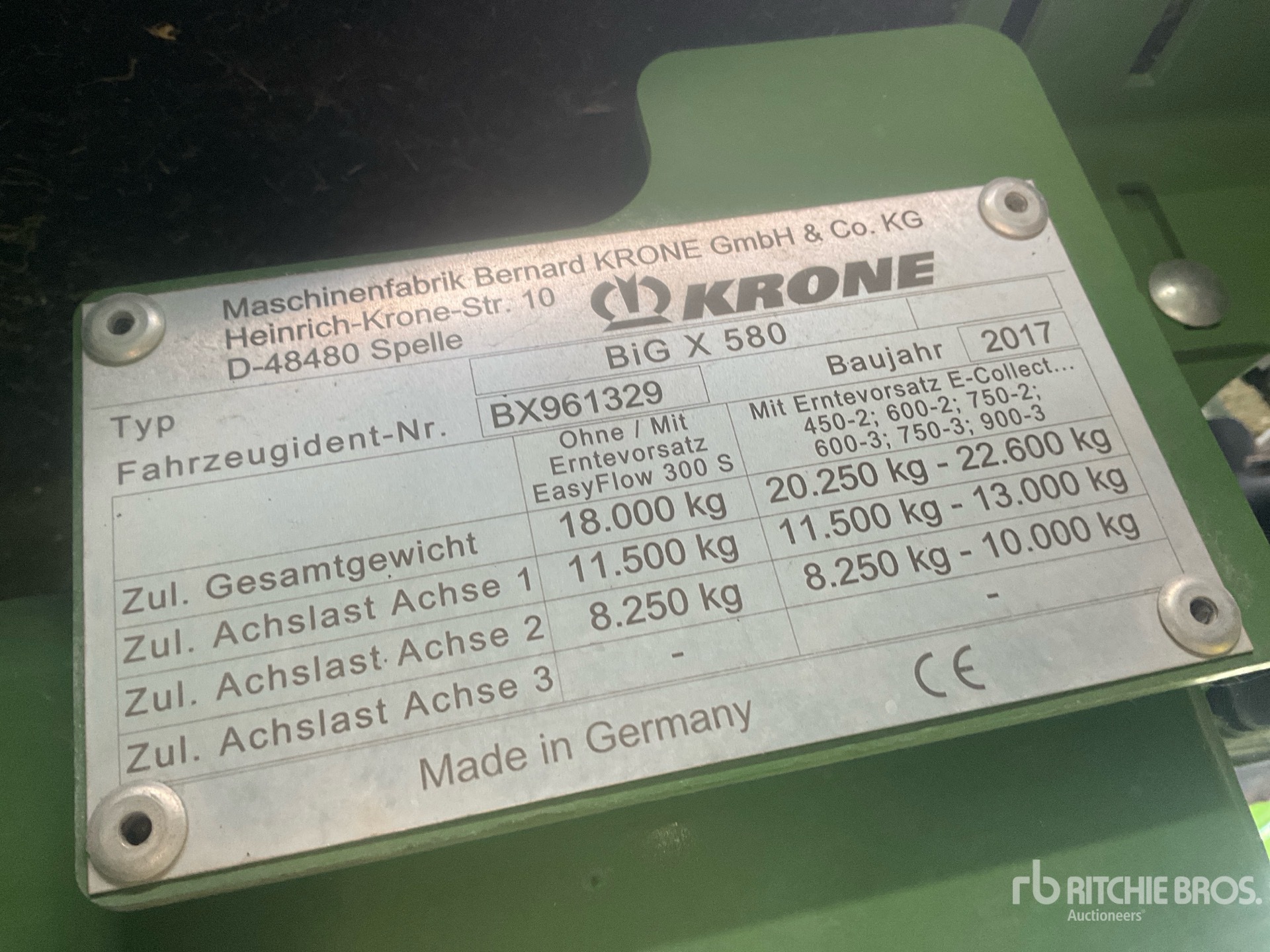 2017 Krone BIG X580