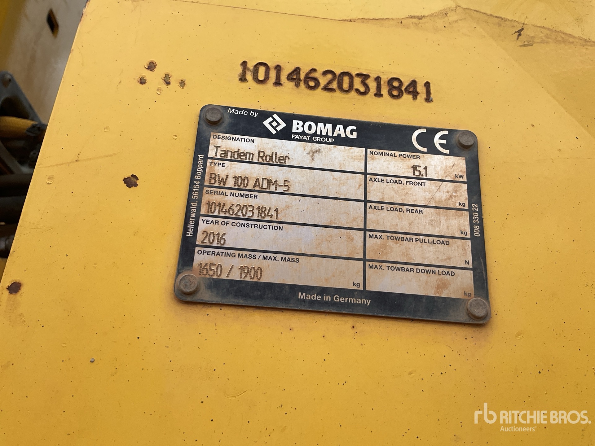2016 Bomag BW100ADM-5