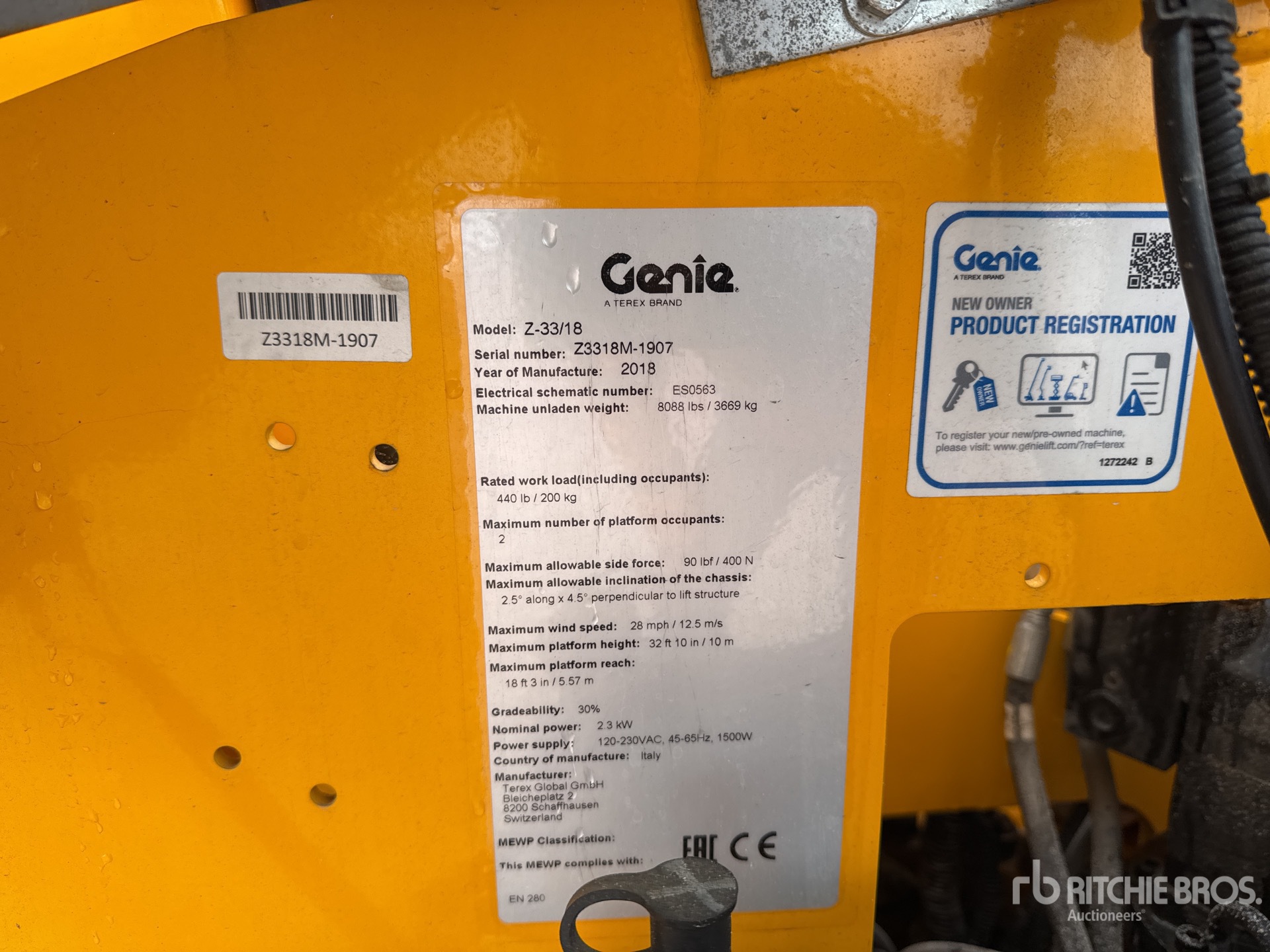 2018 Genie Z-33/18
