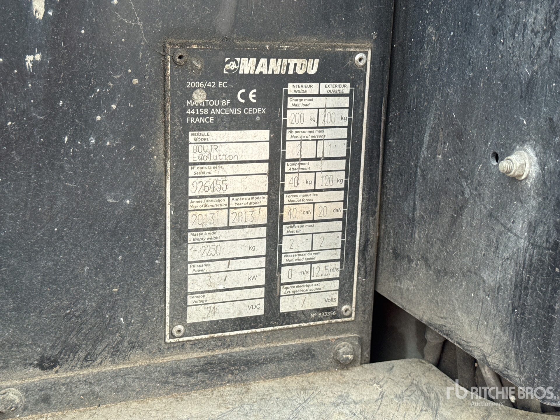 2013 Manitou 80 VJR E