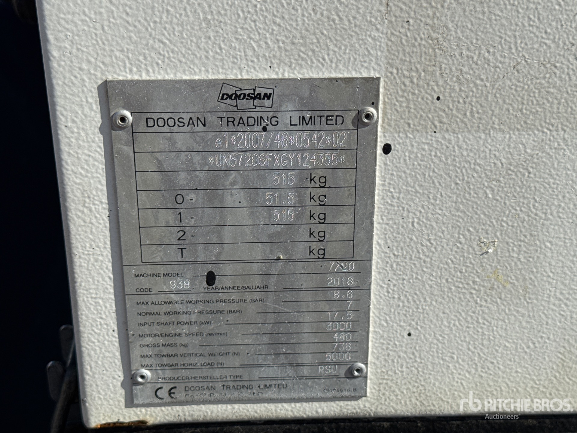 2016 Doosan Portable Power 720