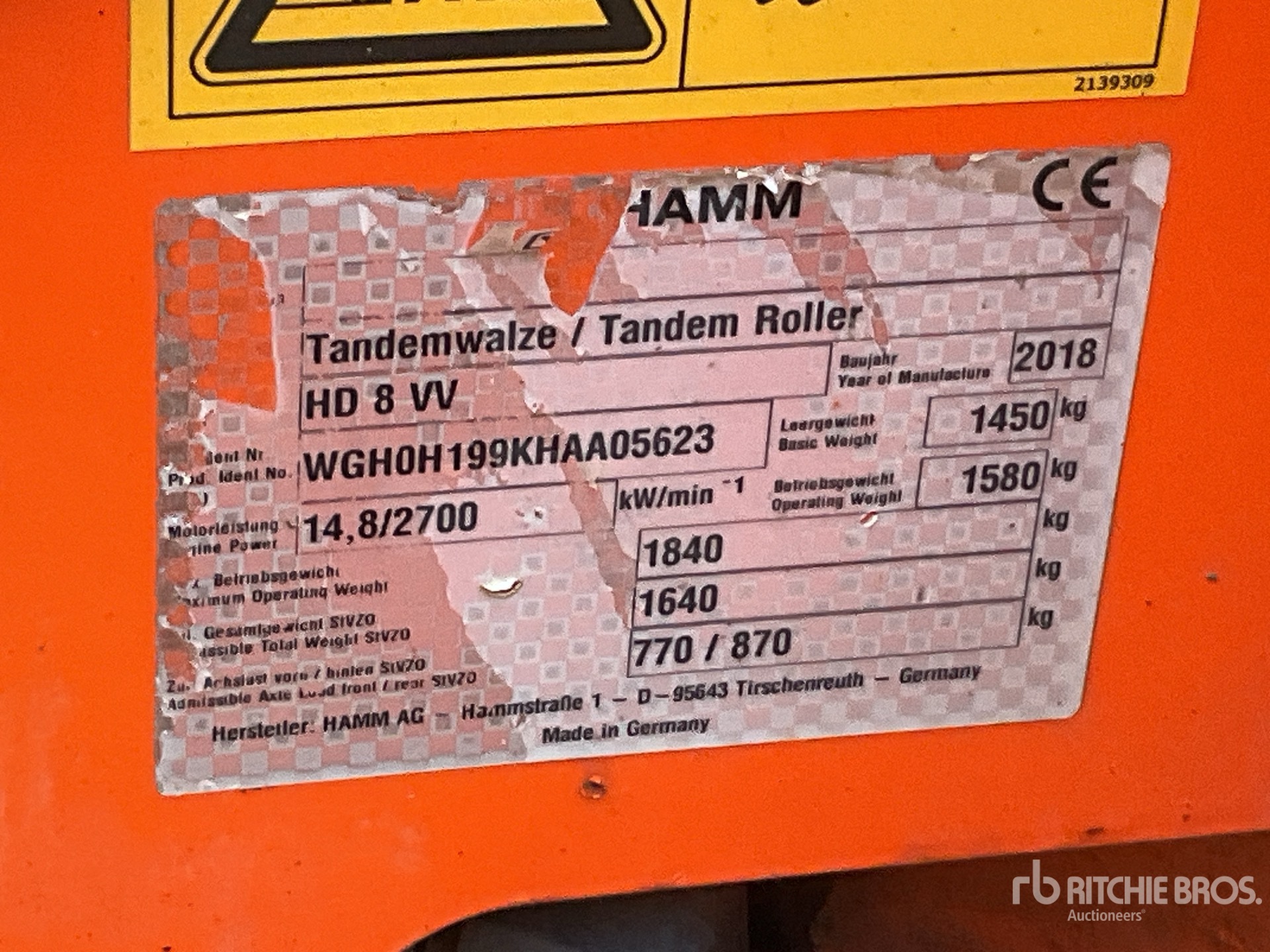 2018 Hamm HD8VV