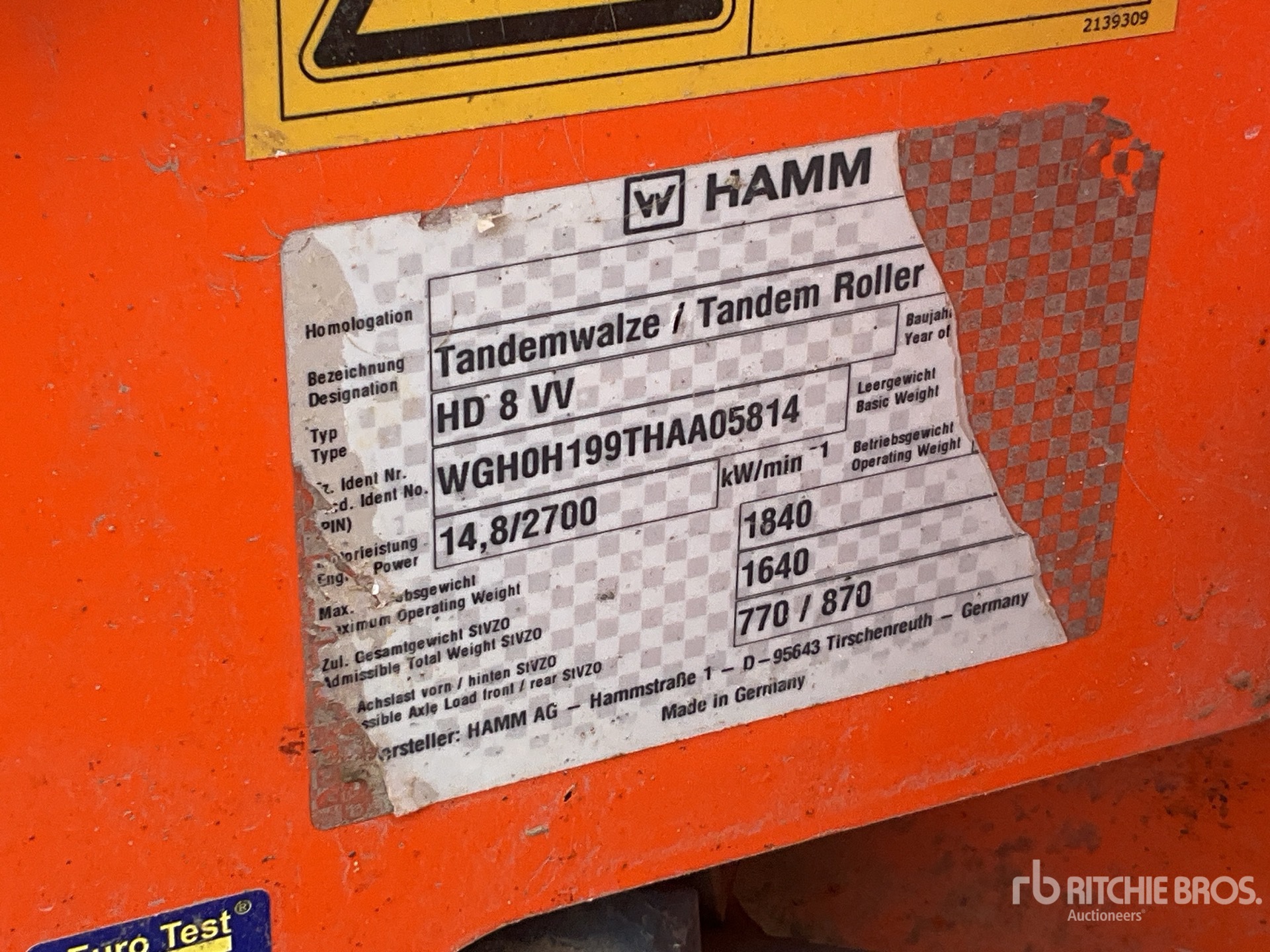 2018 Hamm HD8VV