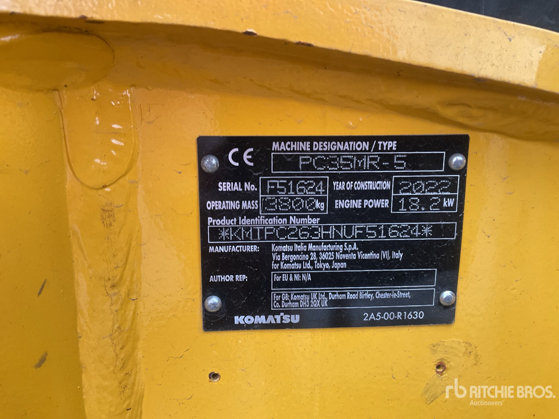 2022 Komatsu PC35MR-5