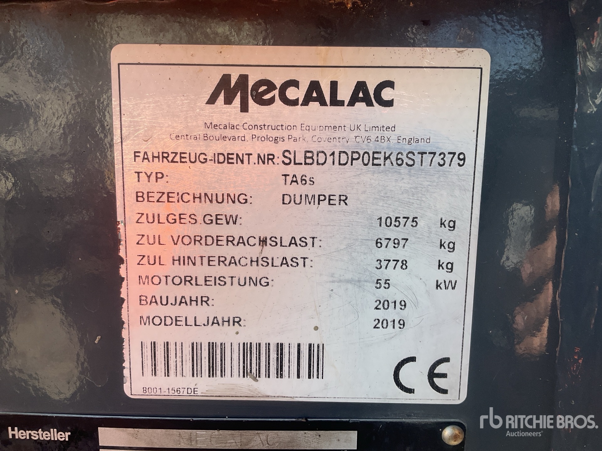2019 Mecalac TA6S