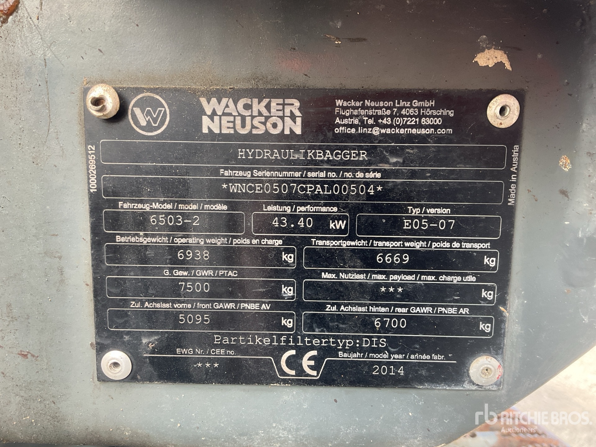 2014 Wacker Neuson 6503-2