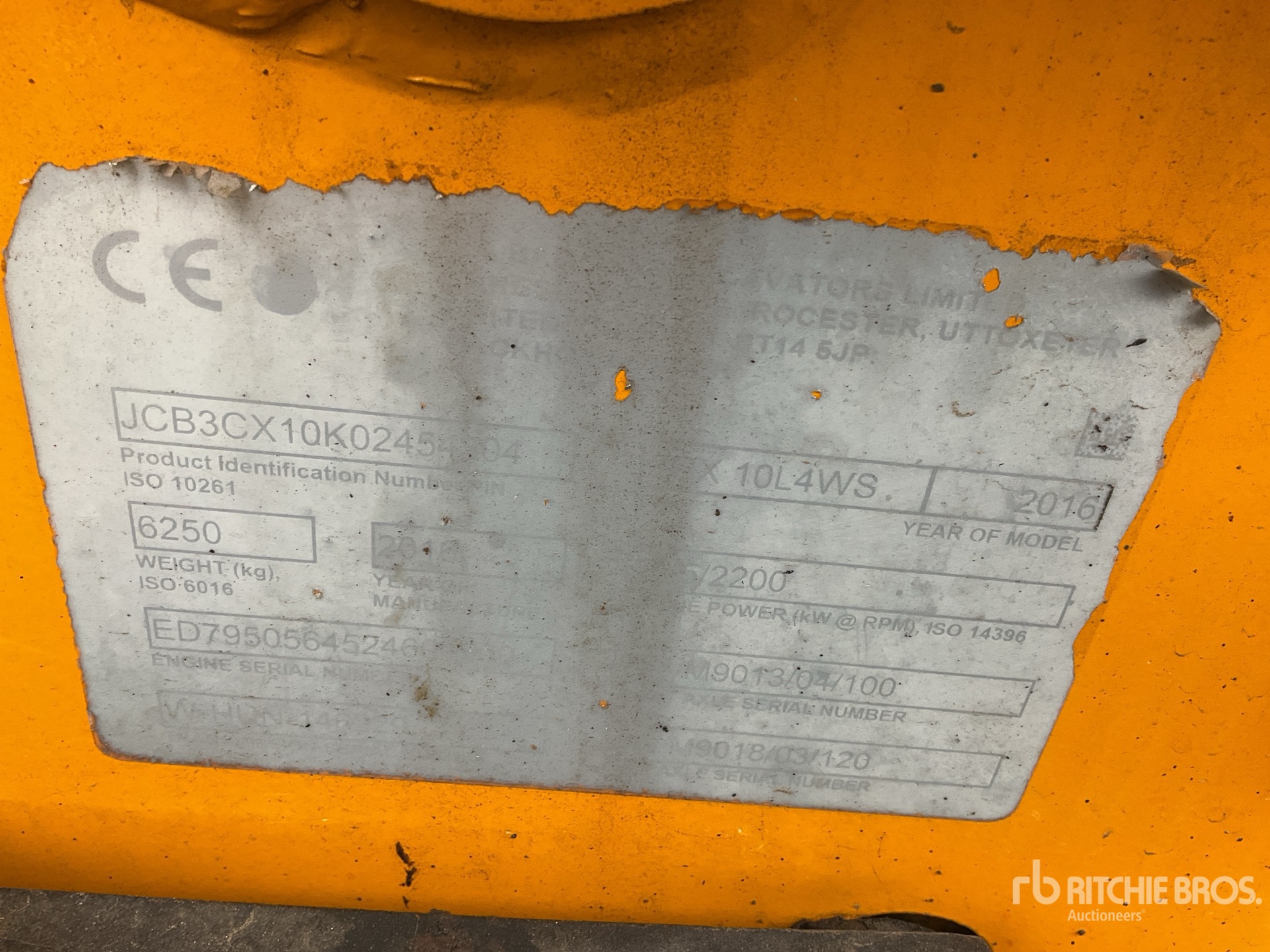 2016 JCB 3CX Compact Backhoe Loader