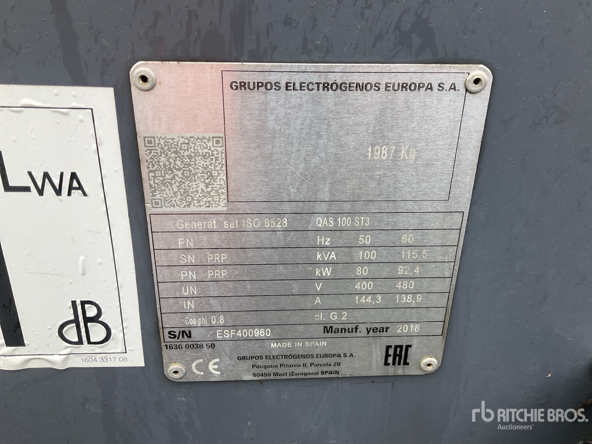 2018 Atlas Copco QAS100