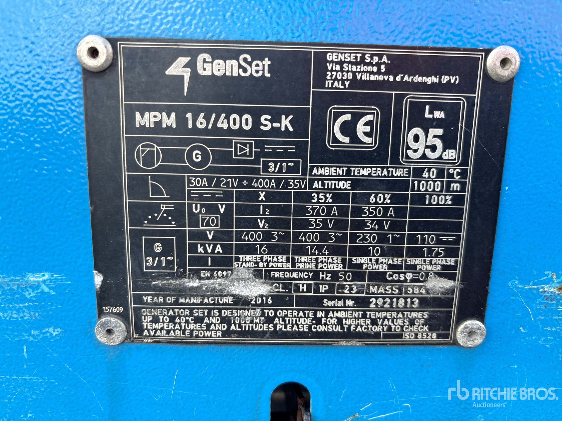 2016 Genset MPM16/400S-K
