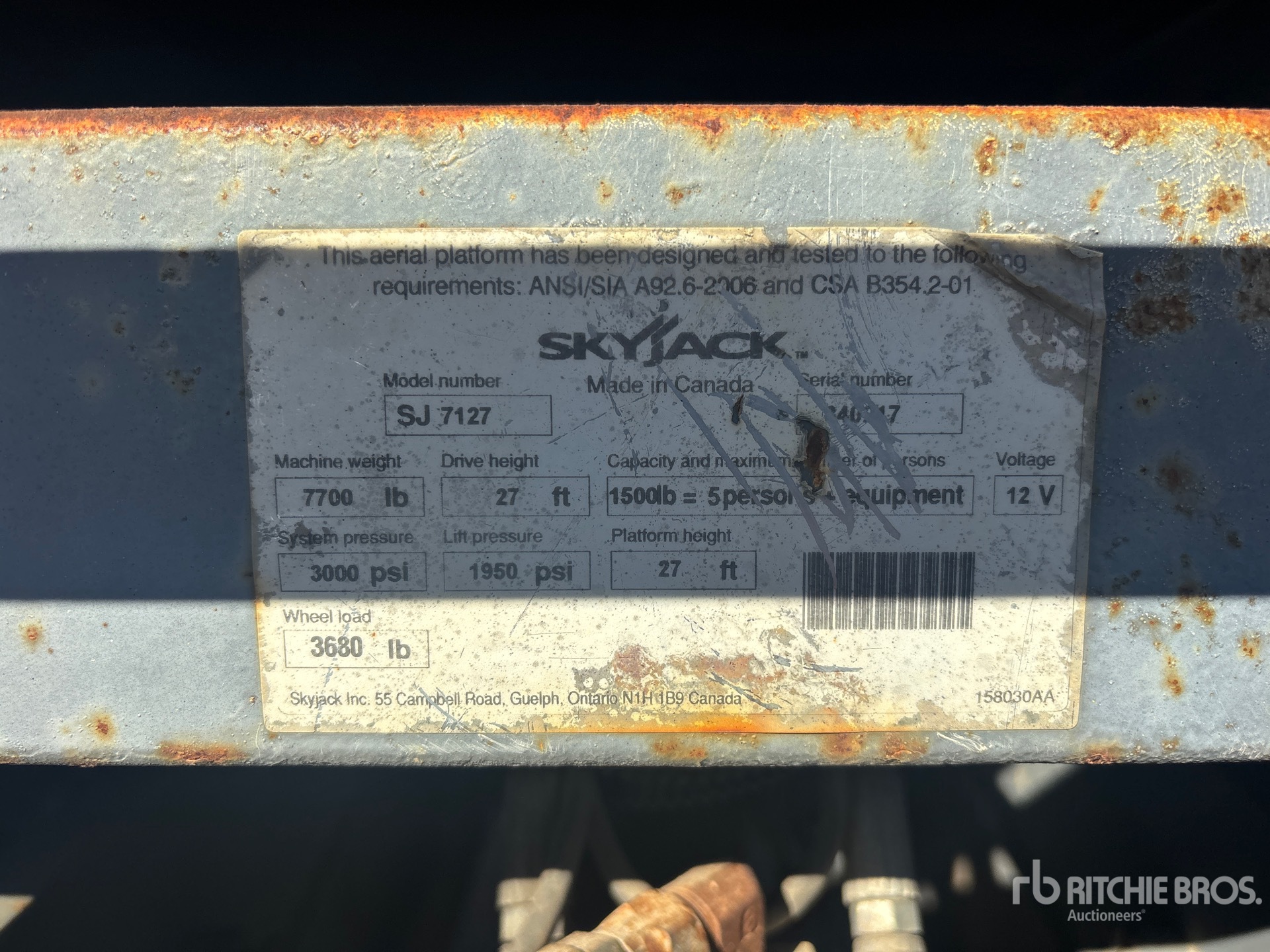 2004 Skyjack SJ7127 RT