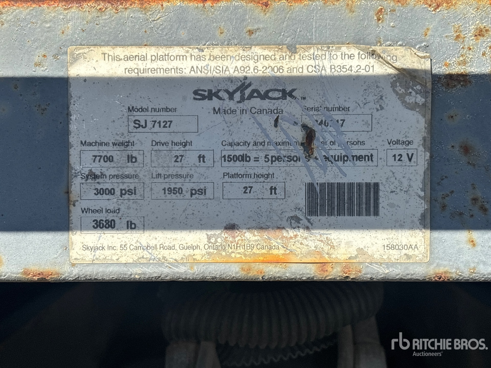 2004 Skyjack SJ7127 RT