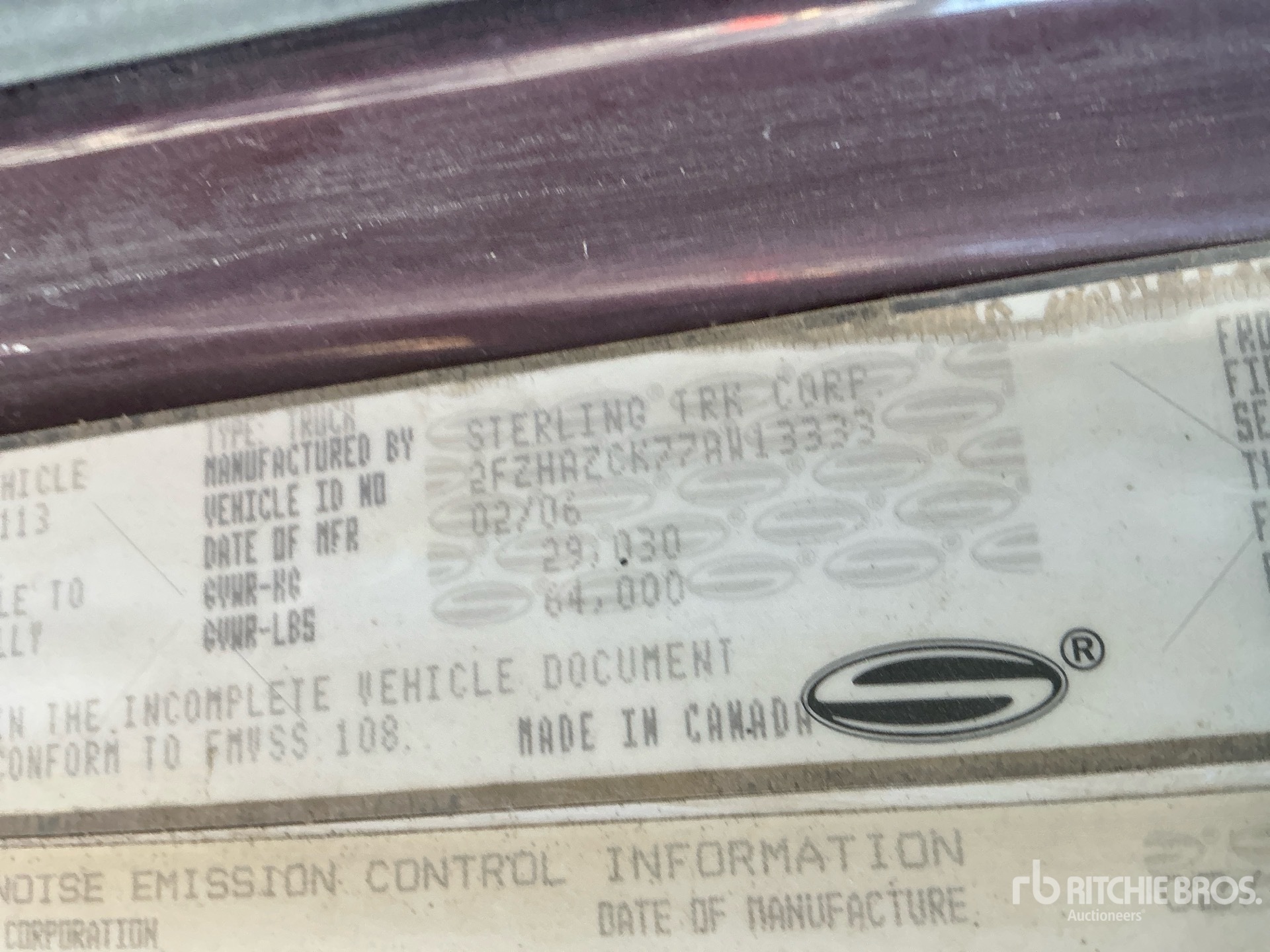 2007 Sterling L9500