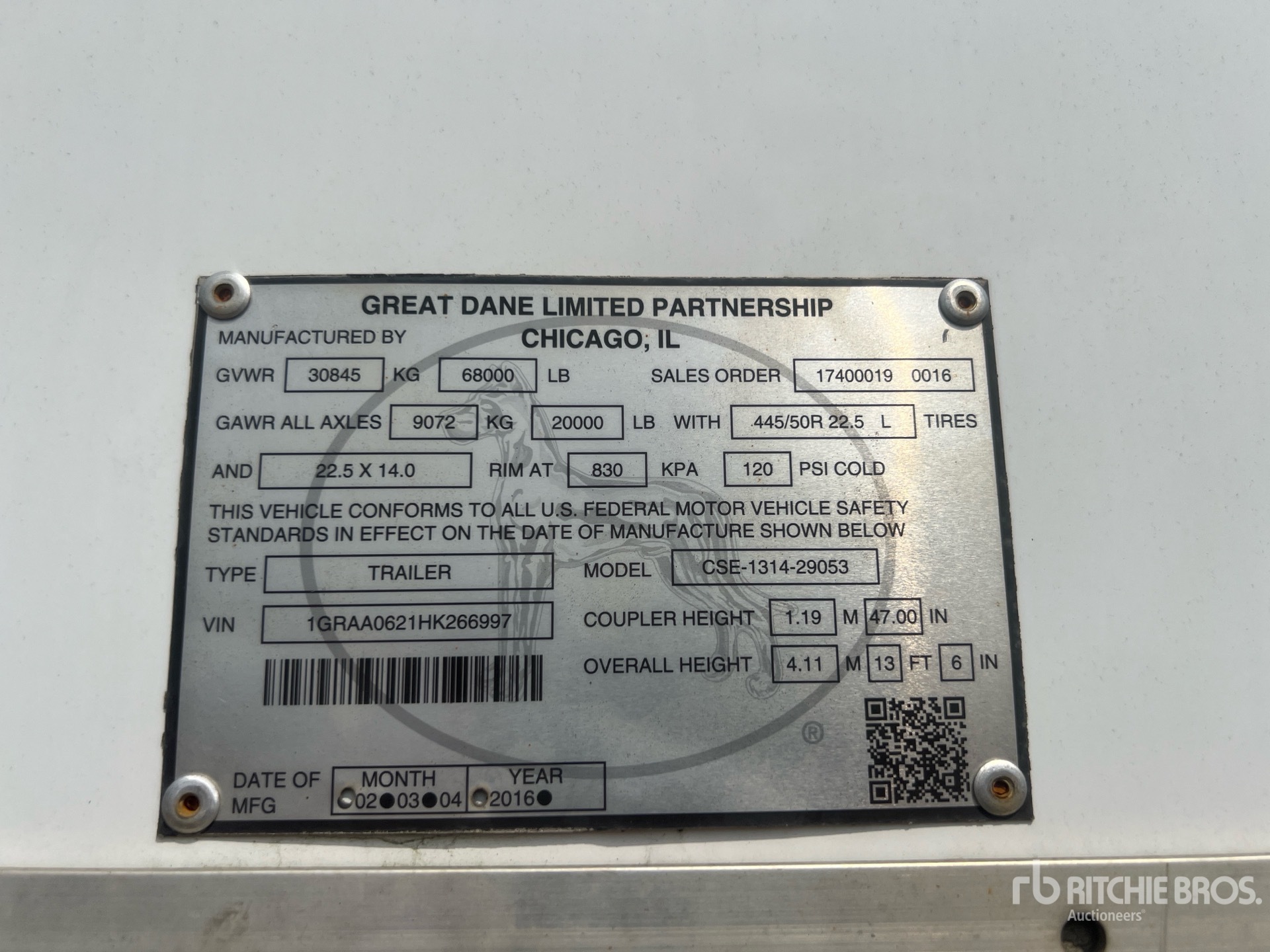 2017 Great Dane CSE-1314-29053