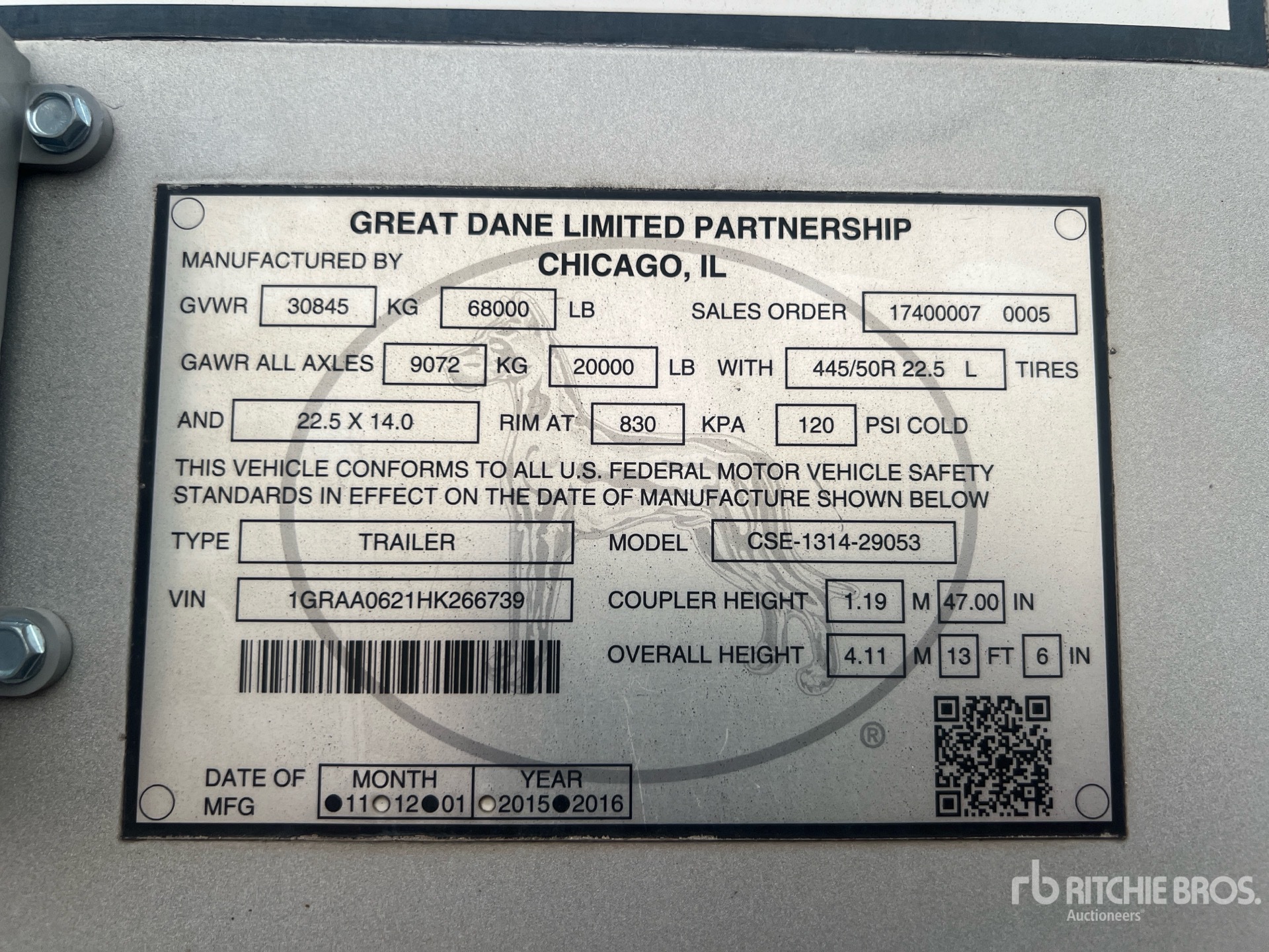 2017 Great Dane CSE-1314-29053