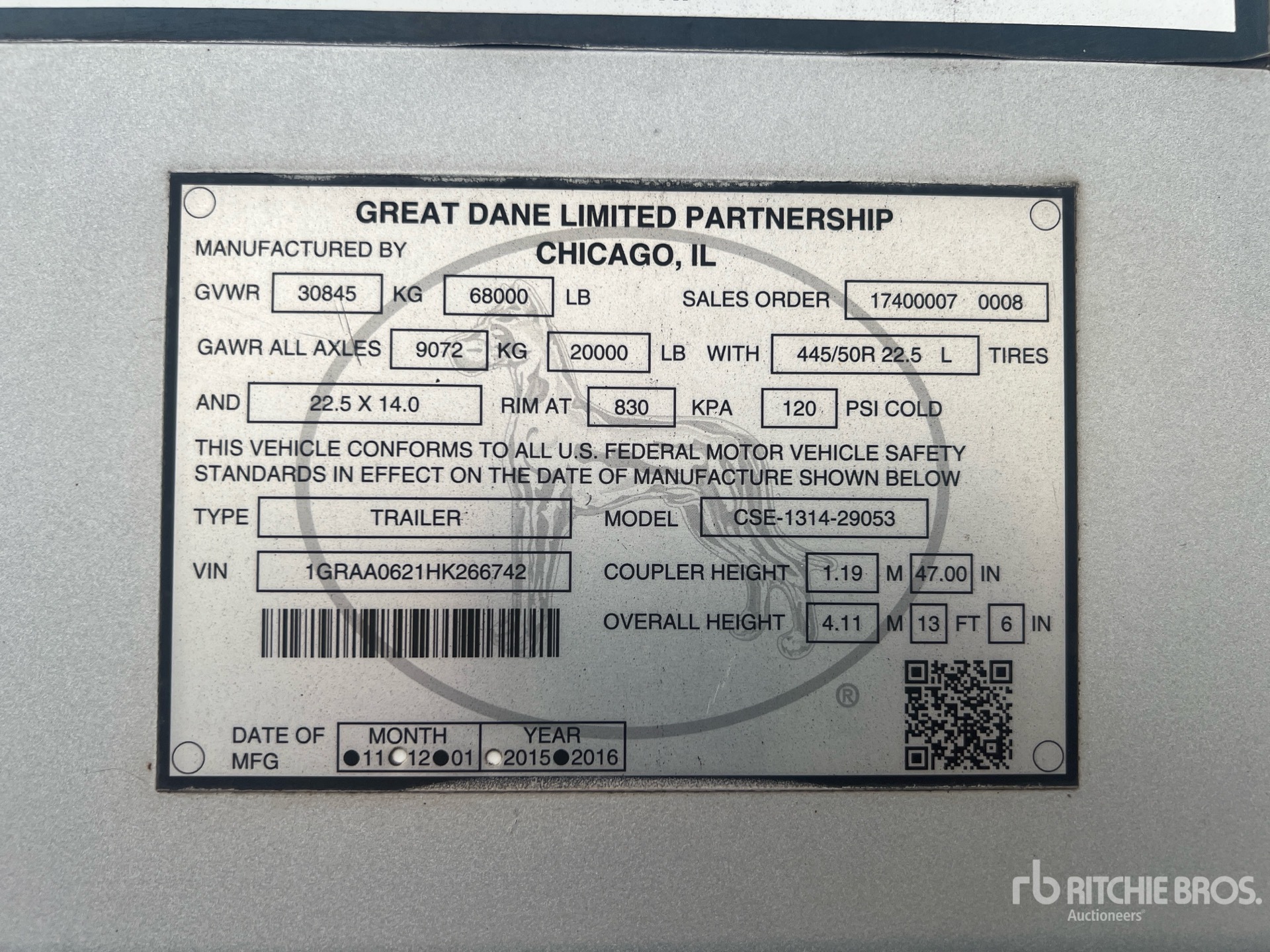 2017 Great Dane CSE-1314-29053
